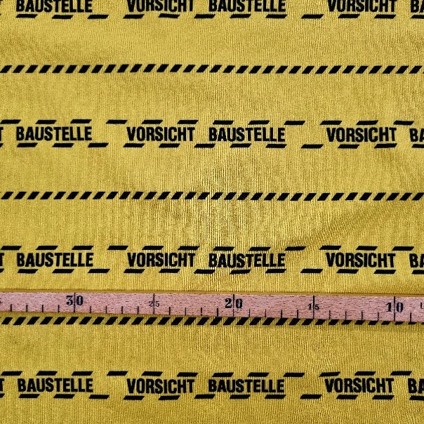 Achtung Baustelle! Panel jersey, neu Malu Stoffhaus Malu - Stoffhaus