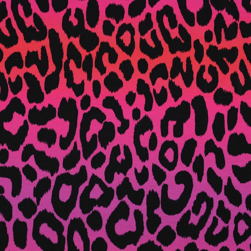 Animal Print Farbverlauf French Terry Sweat, neu Malu Stoffhaus - Nähschule - Atelier Malu - Stoffhaus