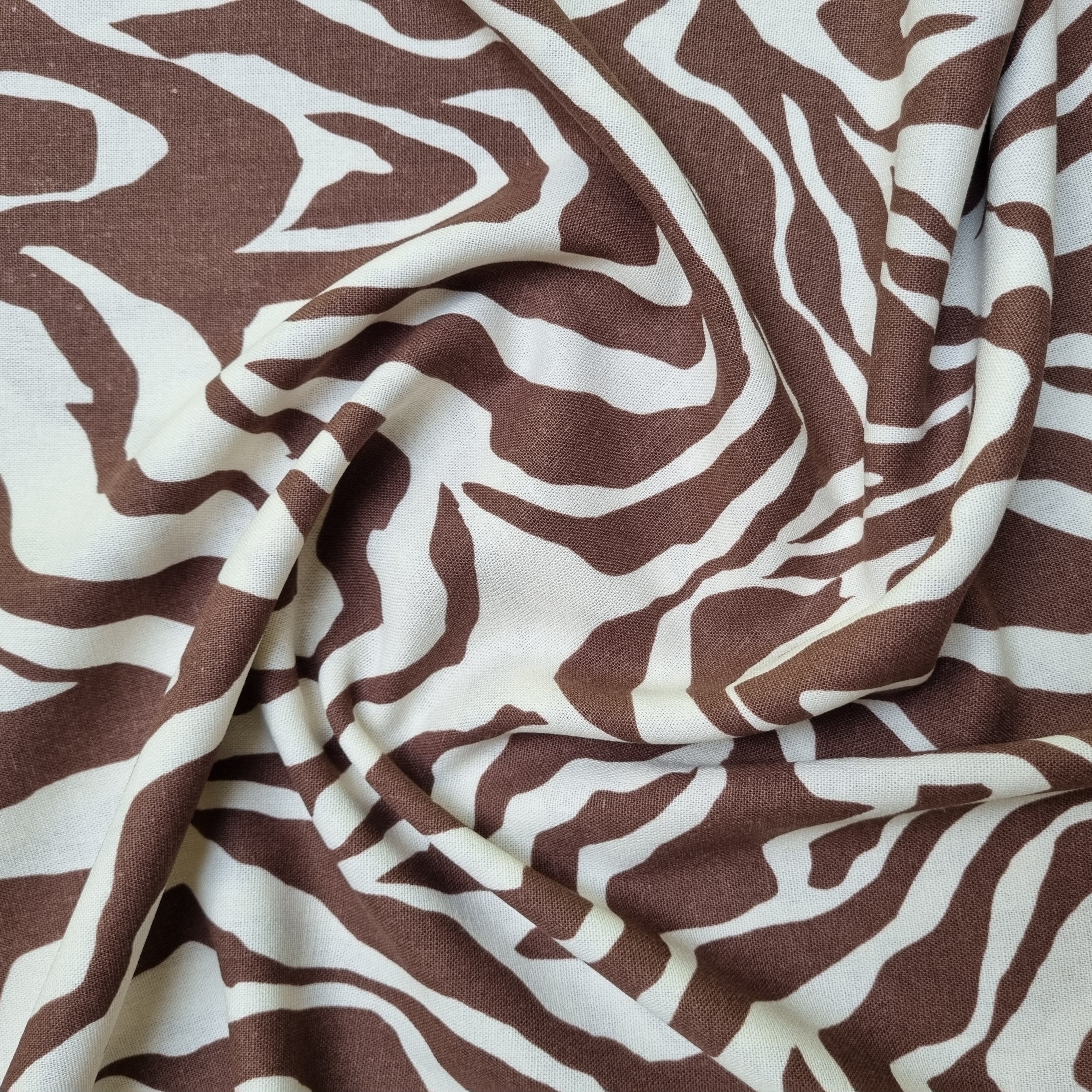 Animalprint auf Viskoseleinen Webstoff, neu Malu Stoffhaus - Nähschule - Atelier Malu - Stoffhaus