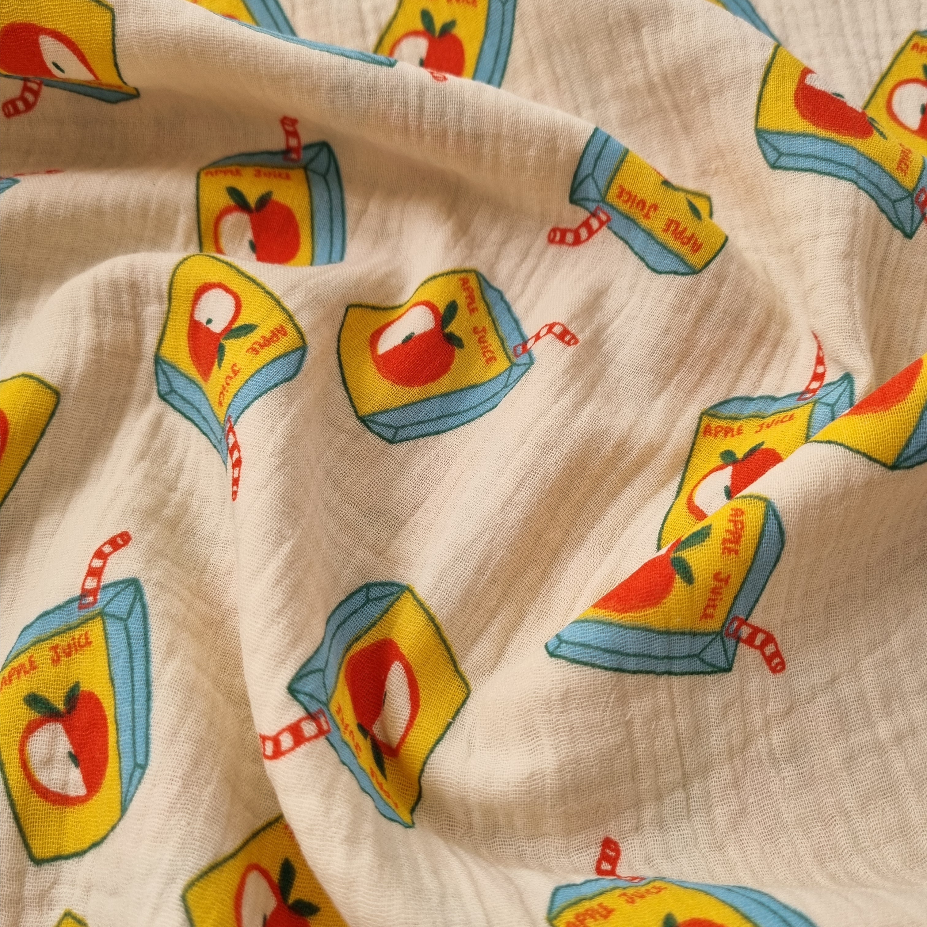 Apfelsaft auf Musselin Musselin, neu Domotex Malu - Stoffhaus