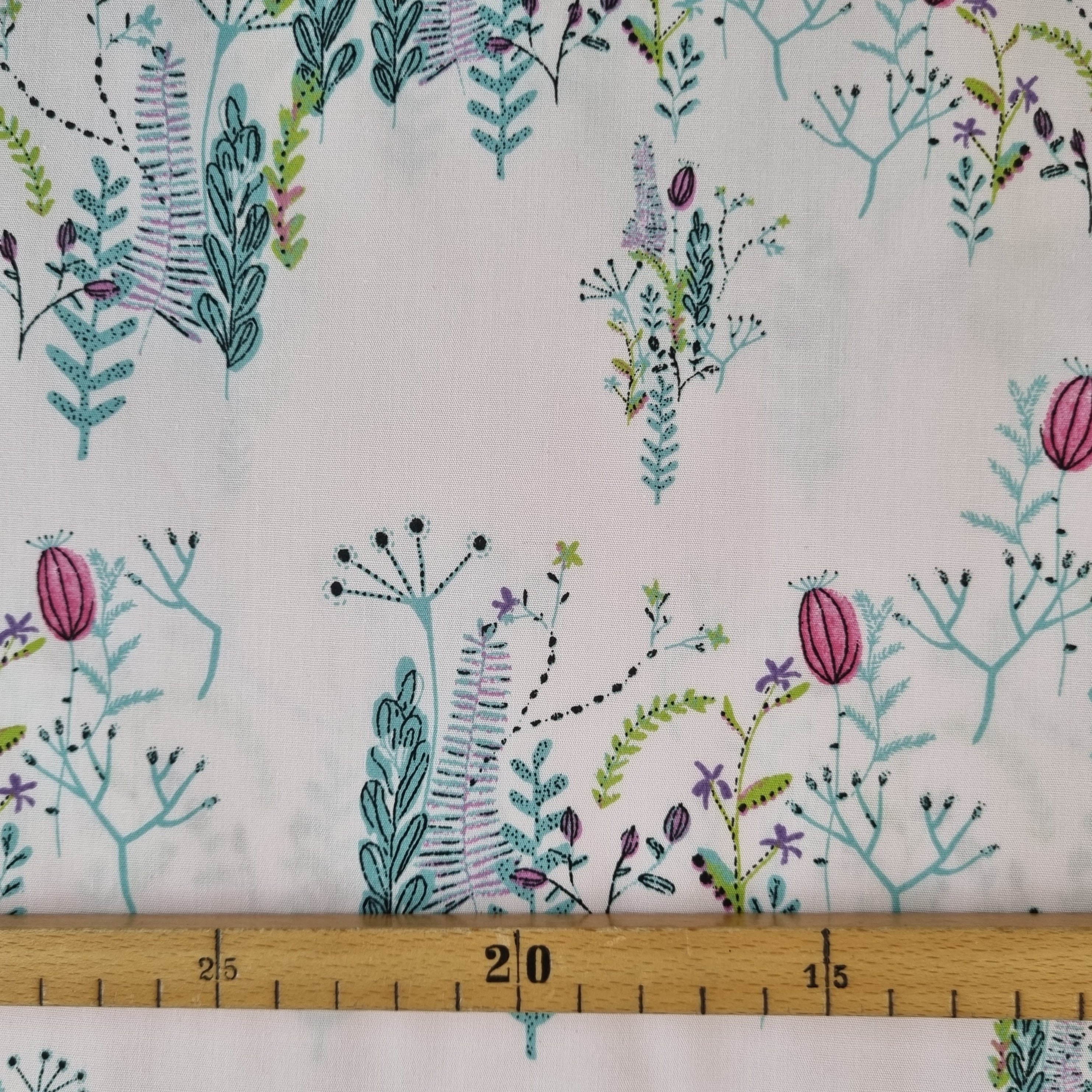 Arty Flowers Baumwollpopeline Webstoff Malu Stoffhaus Malu - Stoffhaus