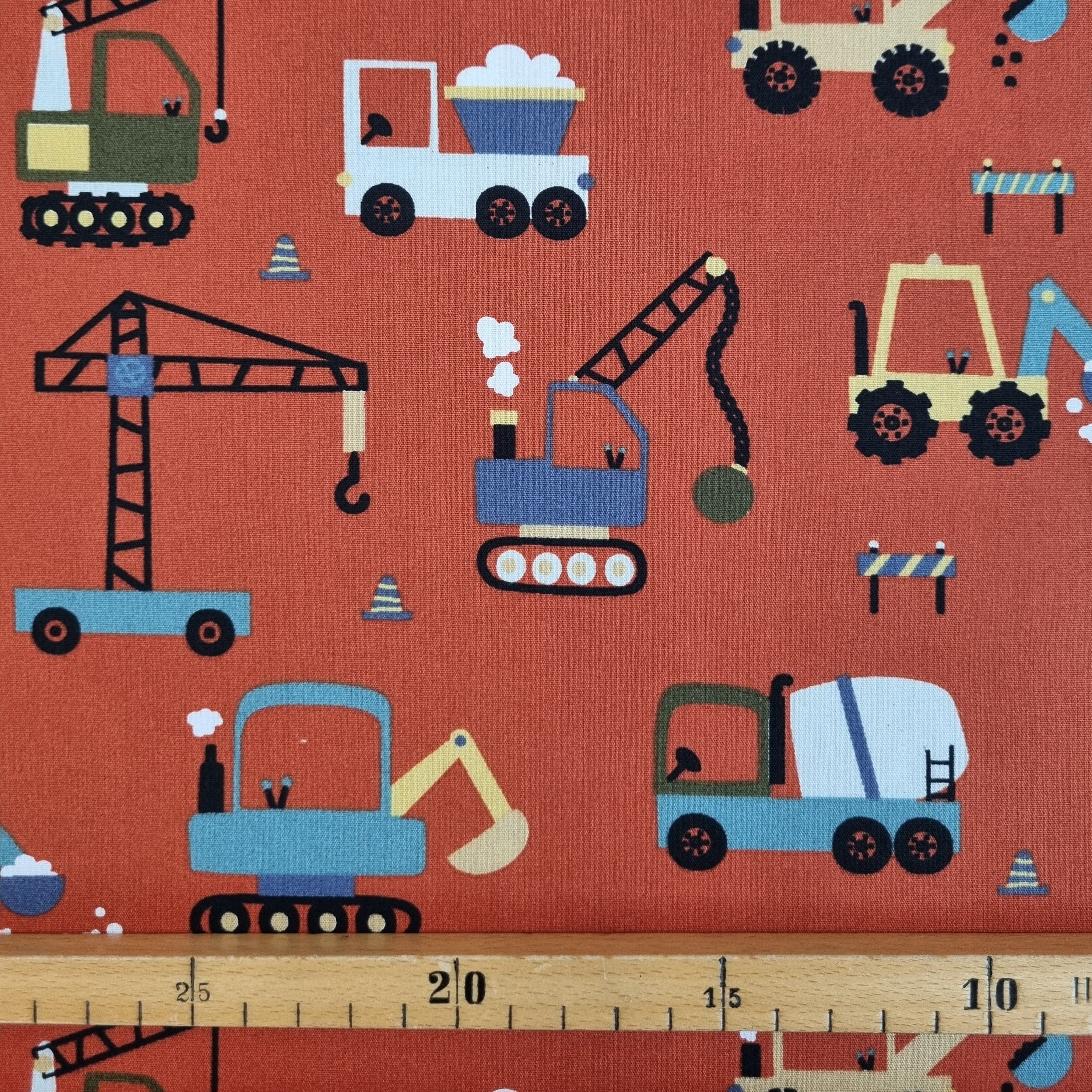 Baufahrzeuge Webstoff Malu Stoffhaus Malu - Stoffhaus