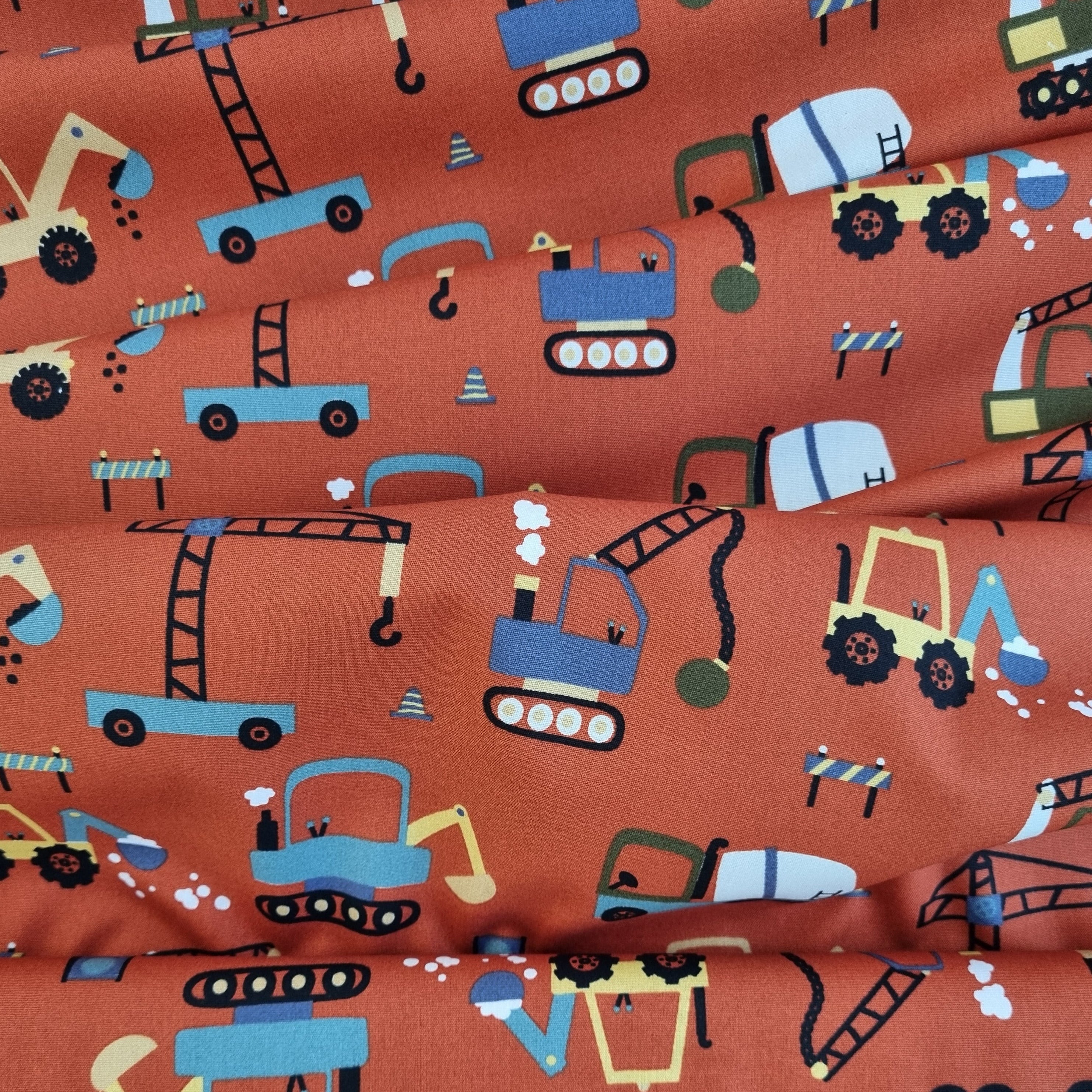 Baufahrzeuge Webstoff Malu Stoffhaus Malu - Stoffhaus