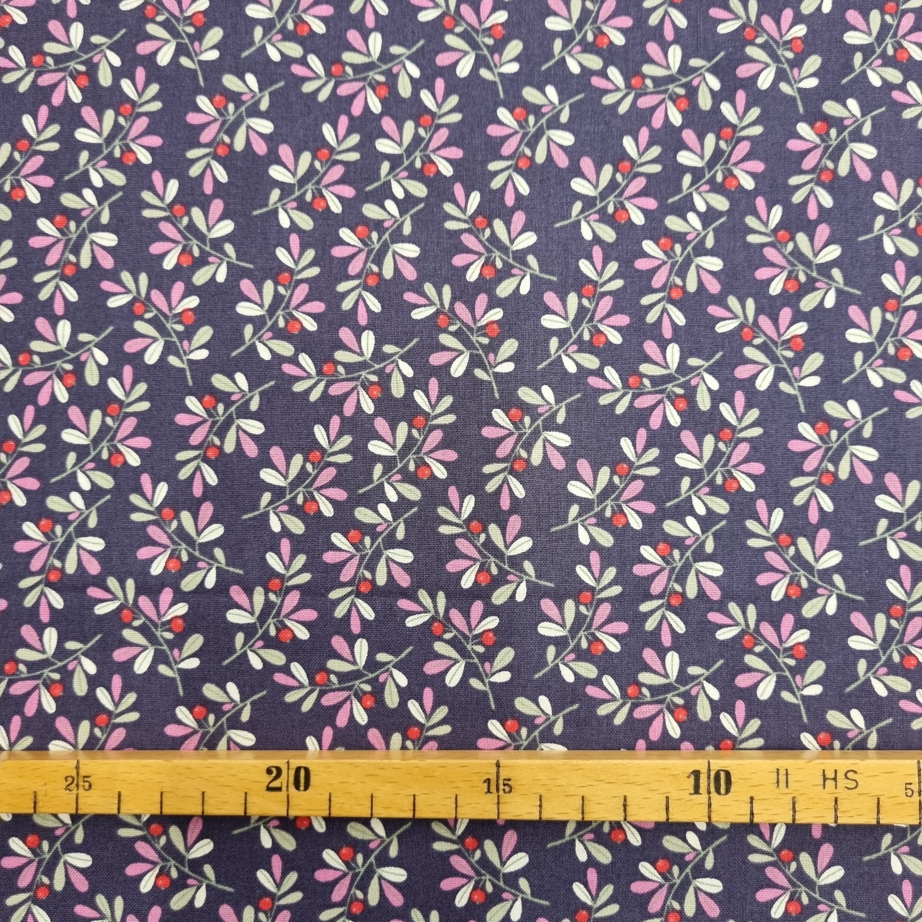 Baumwolldruck blau floral Webstoff Malu Stoffhaus Malu - Stoffhaus