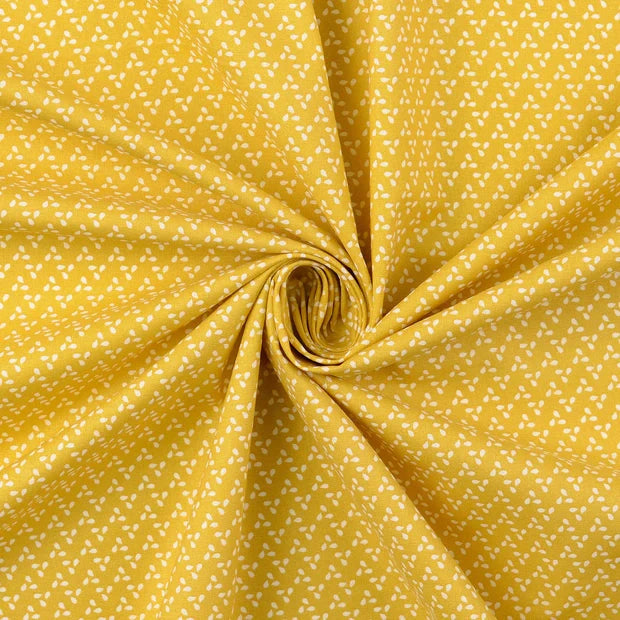 Baumwolldruck ocker kleines Muster Webstoff Malu Stoffhaus Malu - Stoffhaus