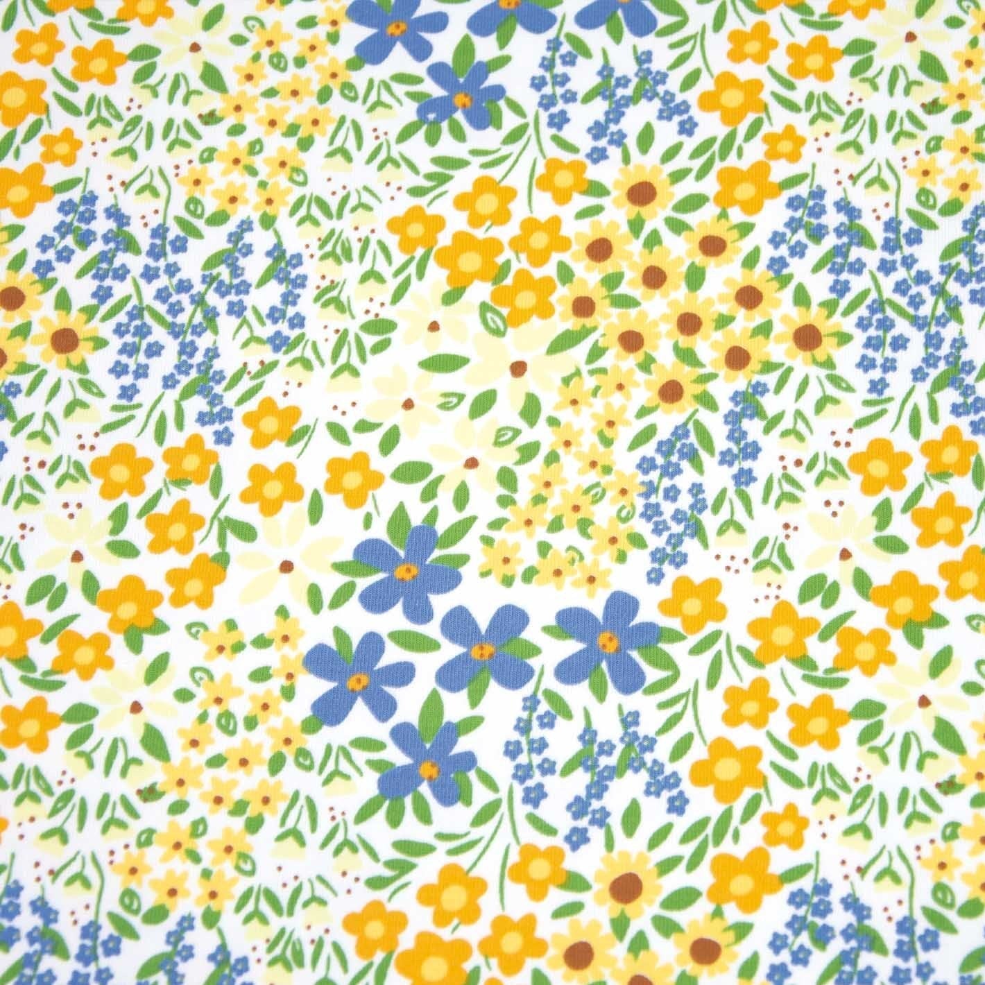 Baumwolljersey Blumenfeld Jersey Malu Stoffhaus Malu - Stoffhaus