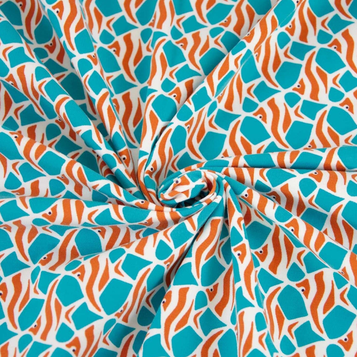 Baumwolljersey Streifenfische Jersey Malu Stoffhaus Malu - Stoffhaus