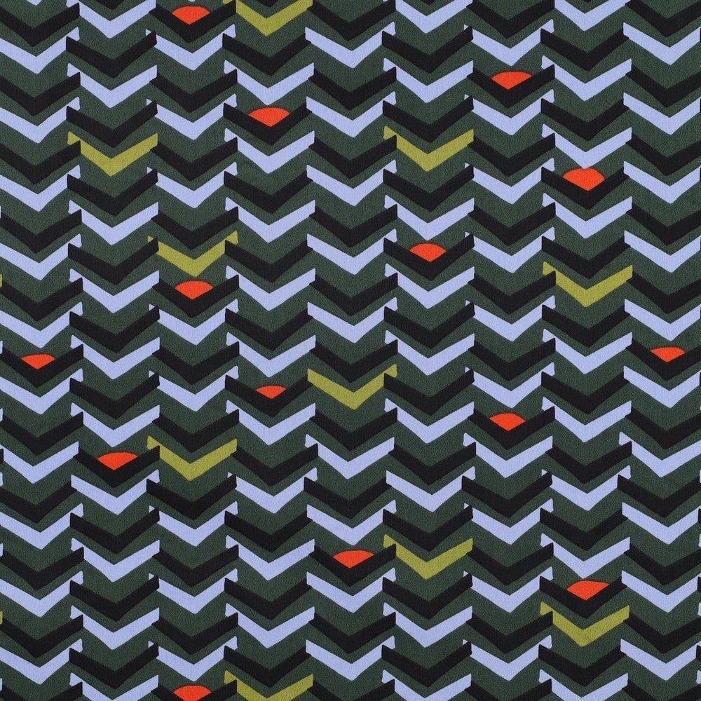 Baumwollsatin Retromuster Viskosewebstoff, neu Malu Stoffhaus Malu - Stoffhaus