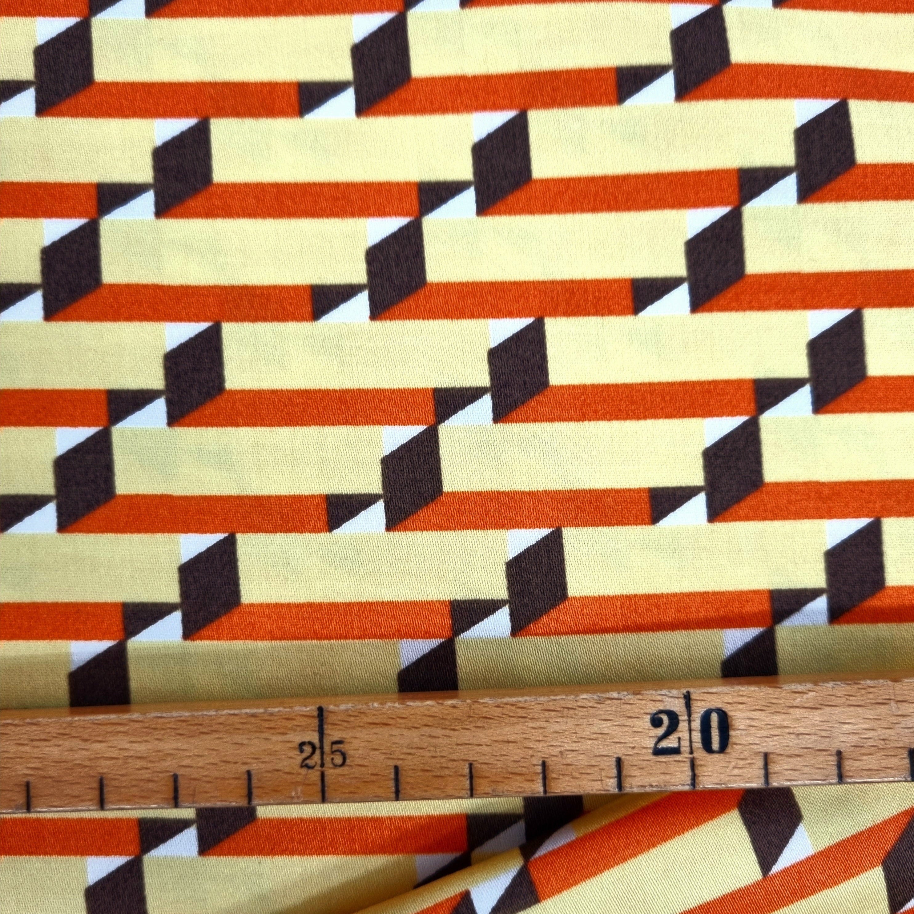 Baumwollsatin Retromuster Webstoff Malu Stoffhaus Malu - Stoffhaus