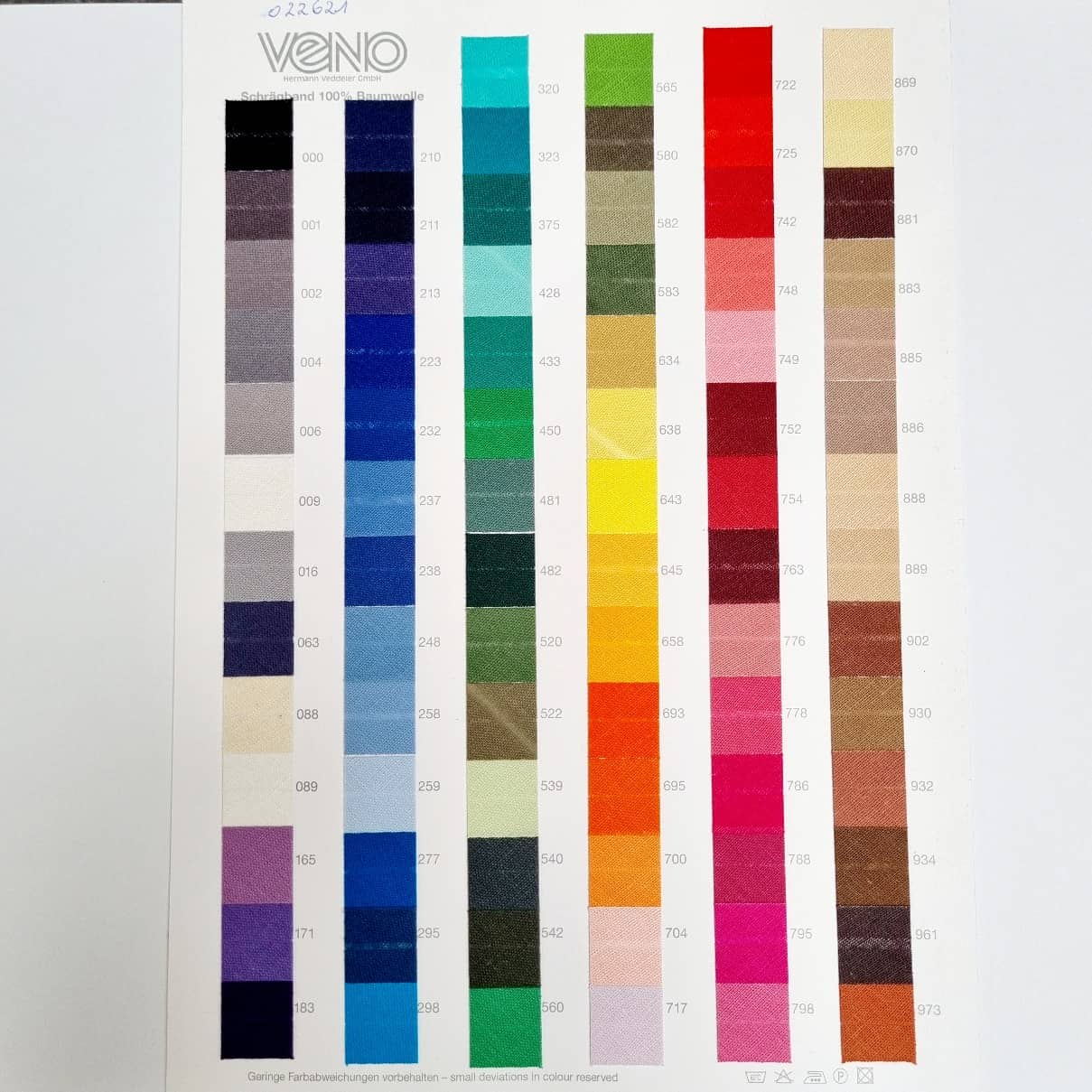 Baumwollschrägband 40/20 viele Farben Bänder Veno Malu - Stoffhaus