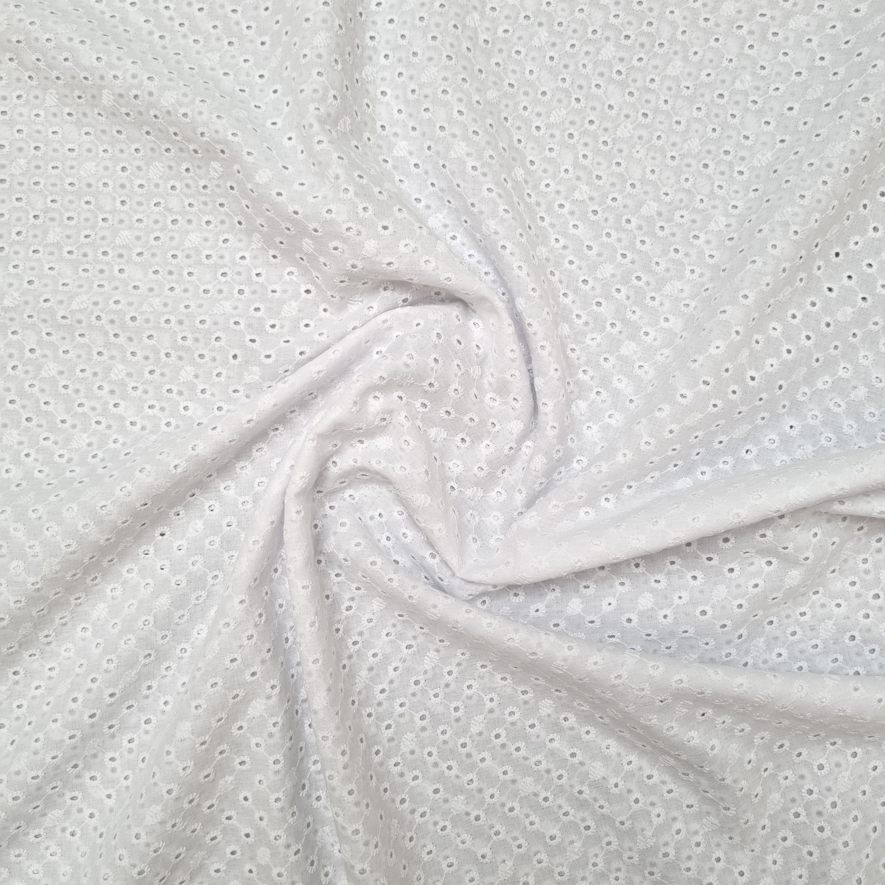 Baumwollspitze mit Bogenkante weiß Spitze, neu Malu Stoffhaus - Nähschule - Atelier Malu - Stoffhaus