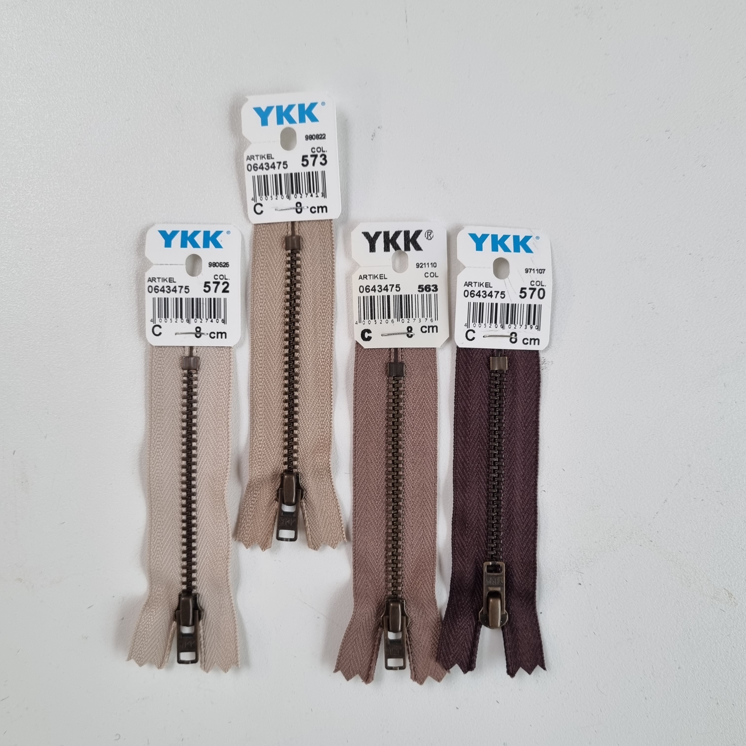 beige Metall antik gold nicht teilbar 3mm Reißverschlüsse YKK Malu - Stoffhaus