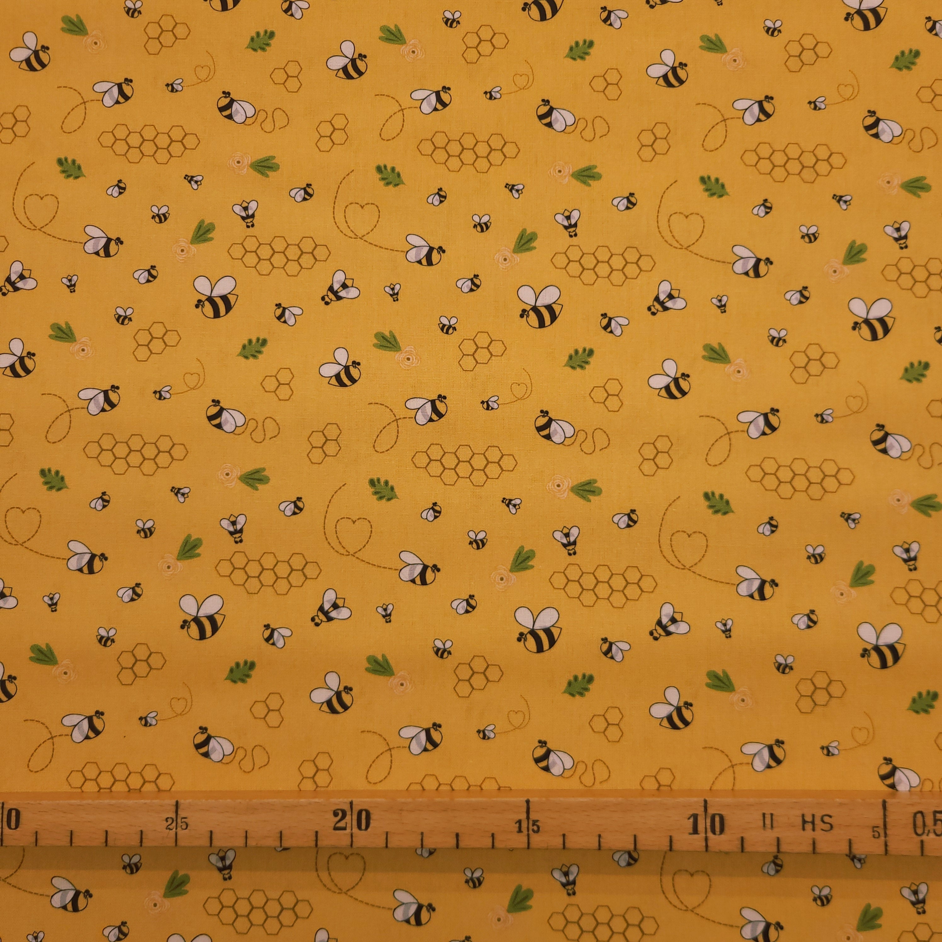 Bienen Baumwolldruck Webstoff Malu Stoffhaus Malu - Stoffhaus