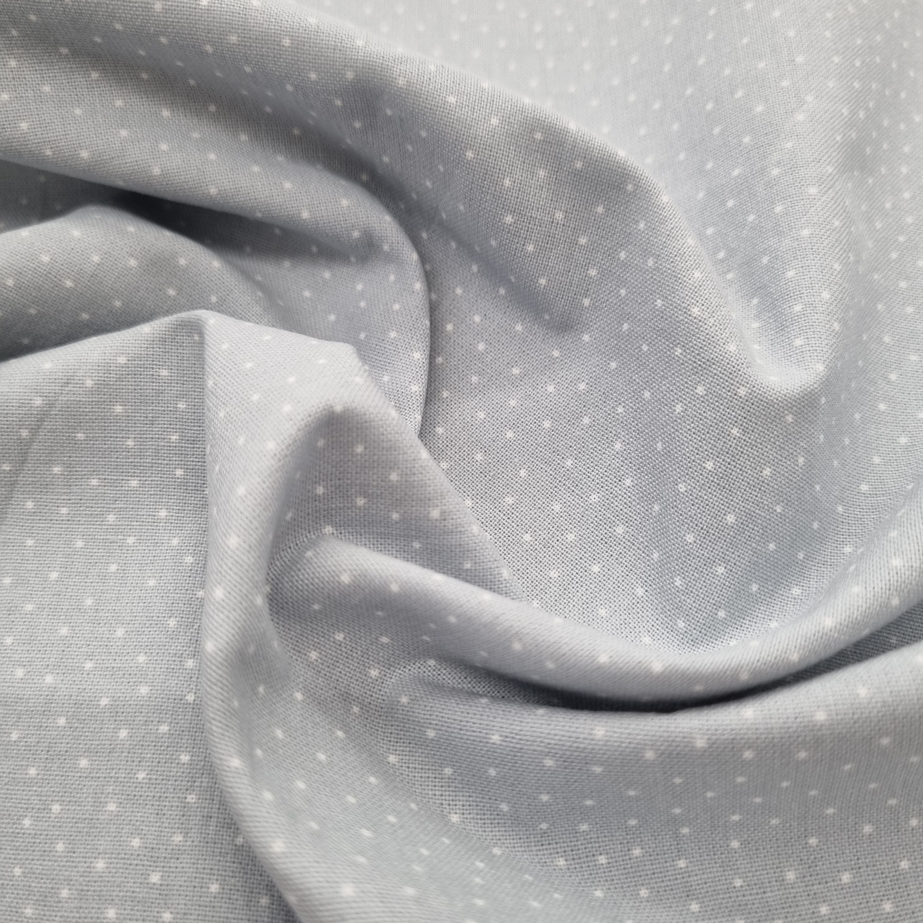 bio Minipünktchen hellgrau Prinzessin Westfalenstoffe Webstoff Westfalenstoffe Malu - Stoffhaus