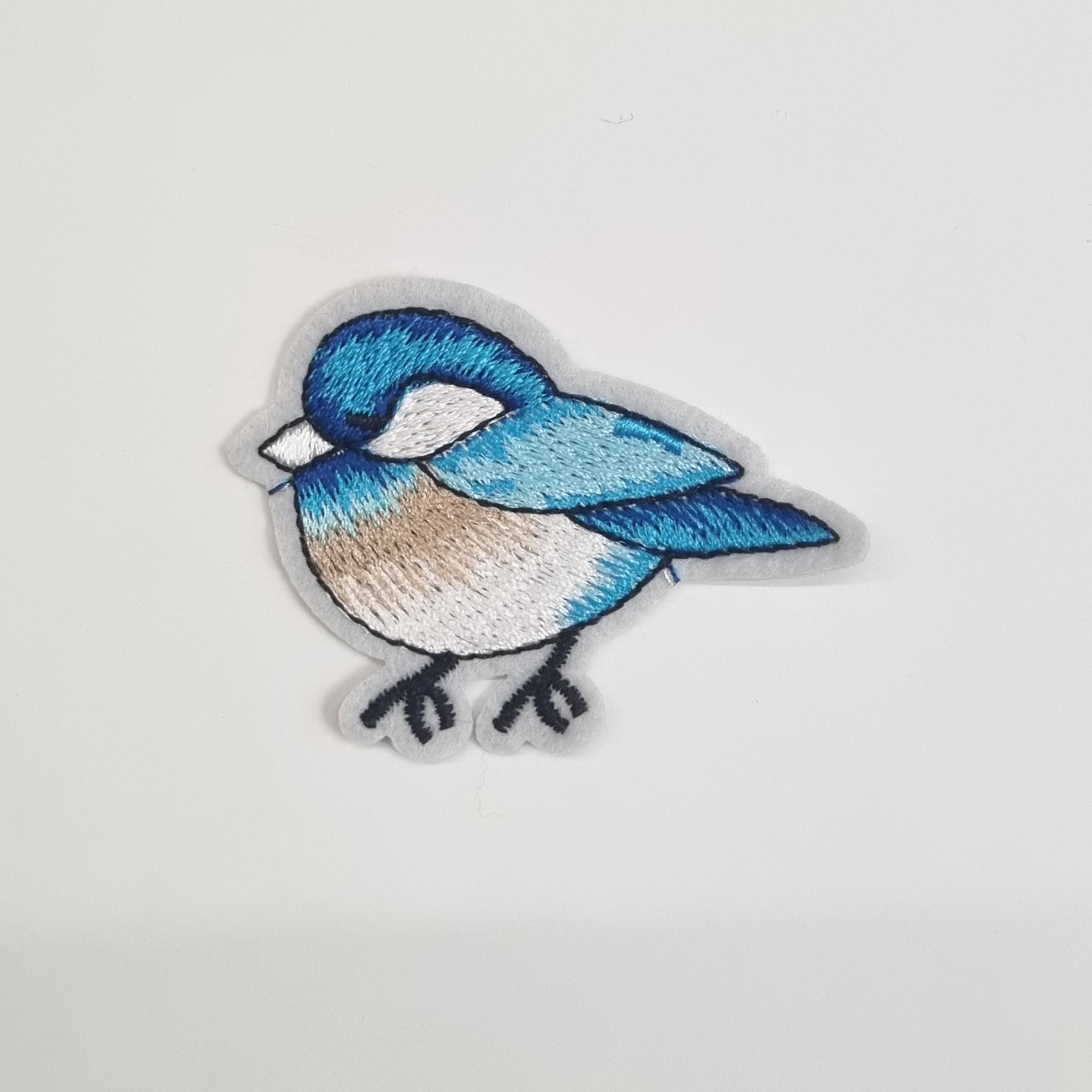 blauer Spatz Applikation Kurzware neu Malu Stoffhaus Malu - Stoffhaus