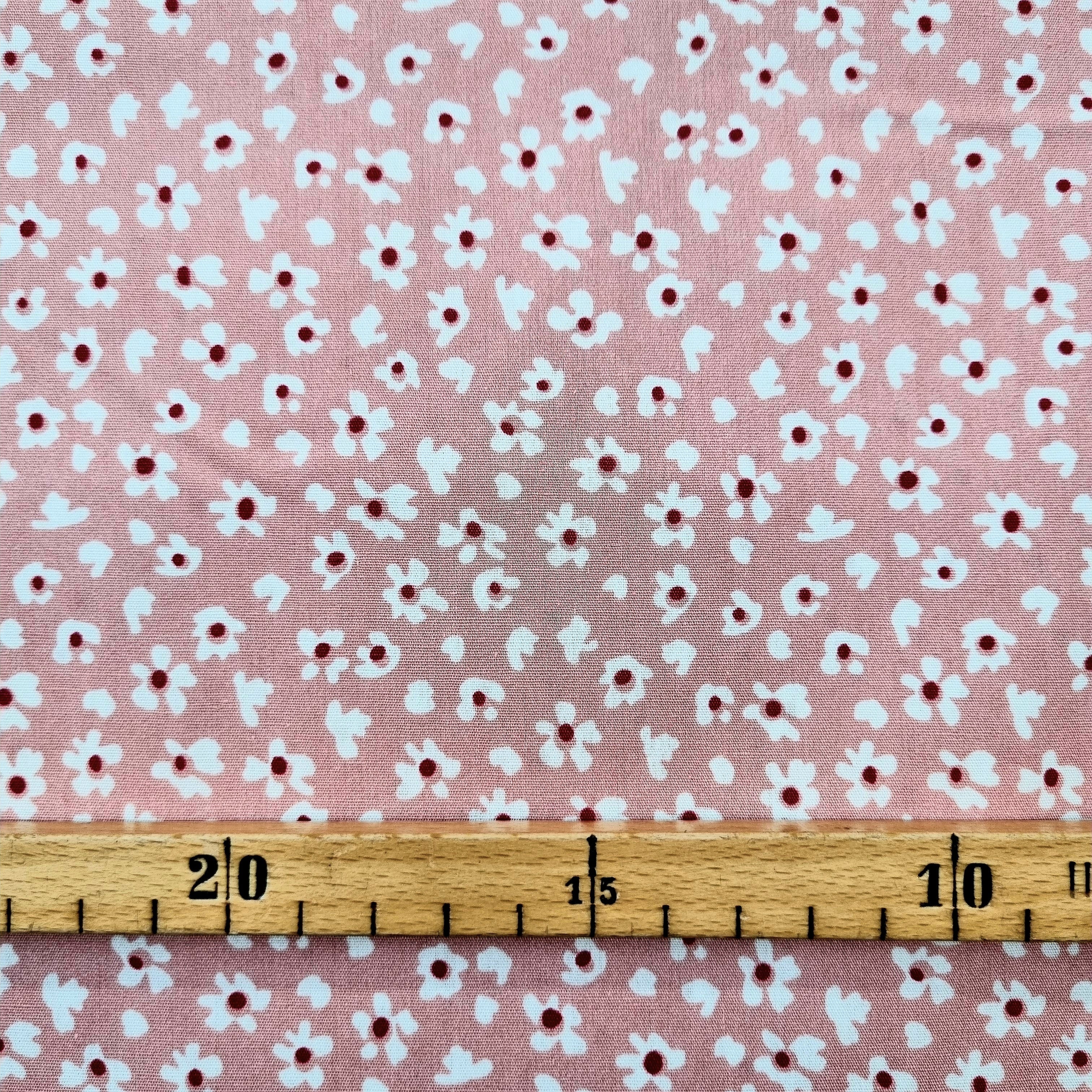 Blümchenpopeline rosé/ rot Webstoff Hemmers Itex Malu - Stoffhaus