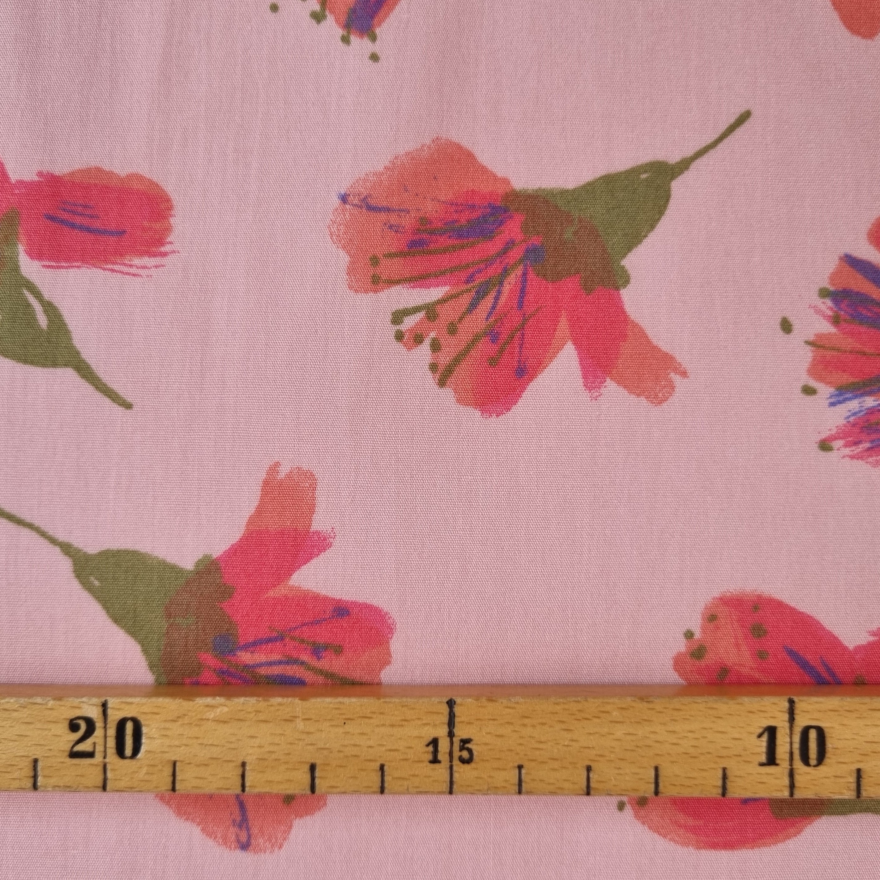 Blumendruck rosa/pink Webstoff Malu Stoffhaus Malu - Stoffhaus