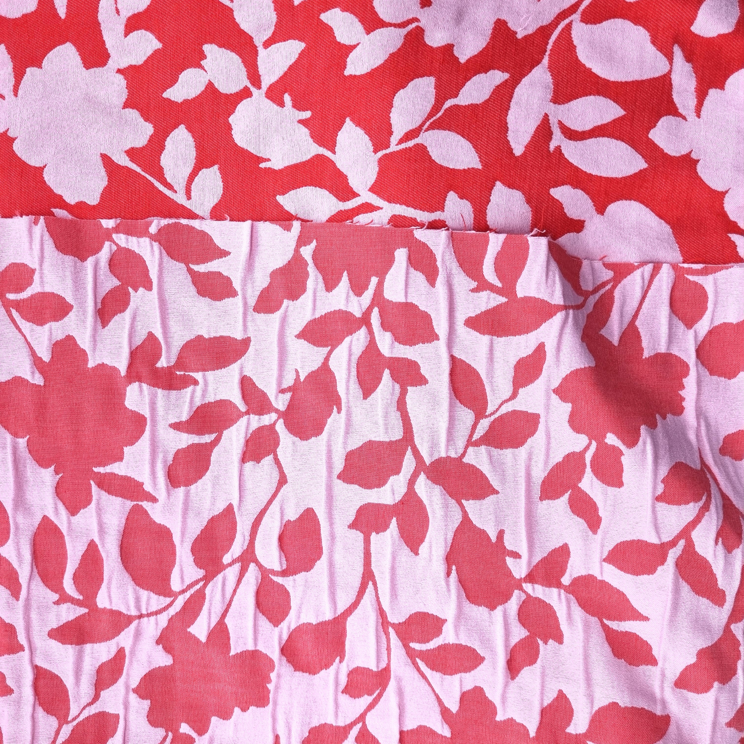 Blusenjaquard mit floralem Muster rosa Viskosewebstoff, neu Malu Stoffhaus Malu - Stoffhaus