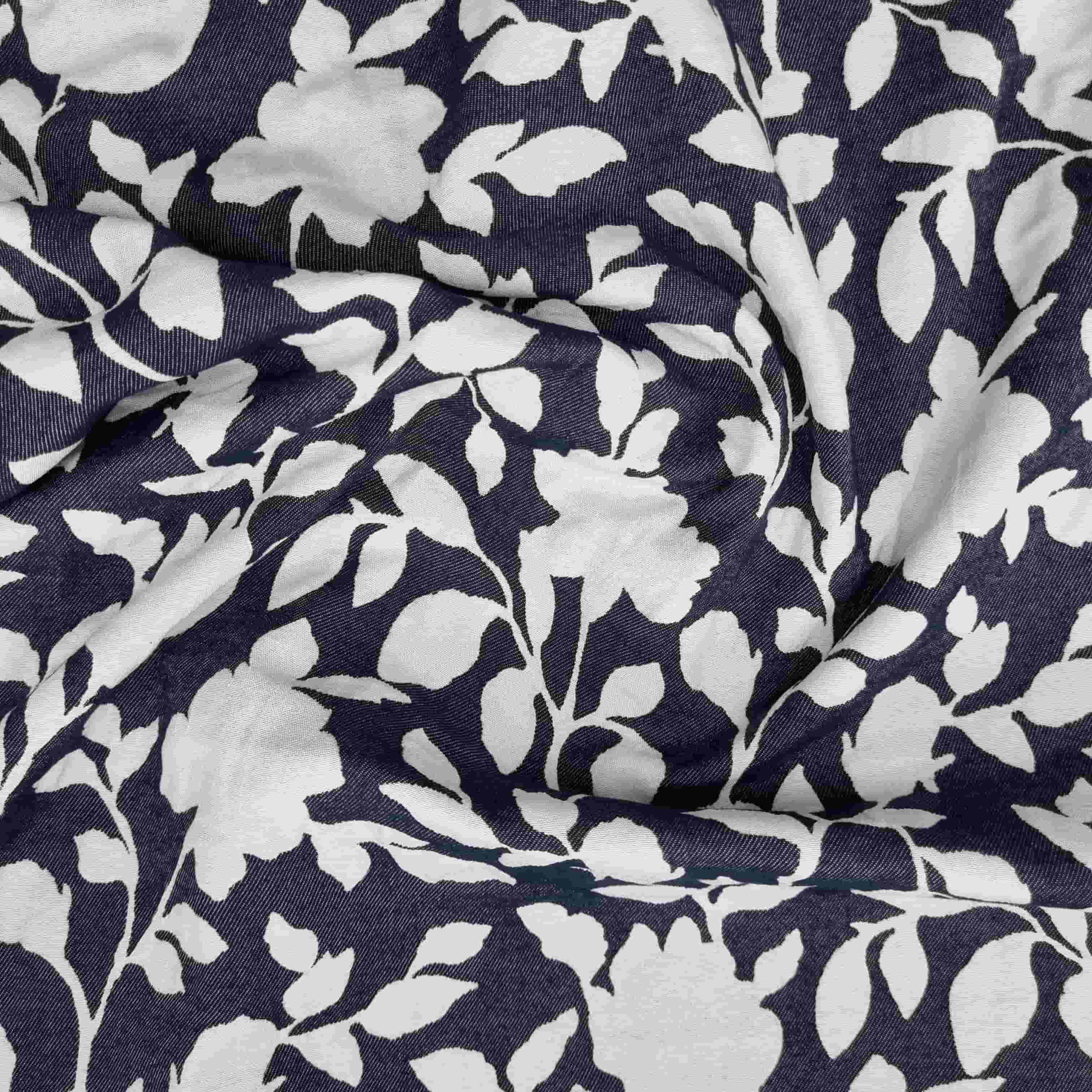 Blusenjaquard mit floralem Muster schwarz Viskosewebstoff, neu Malu Stoffhaus Malu - Stoffhaus