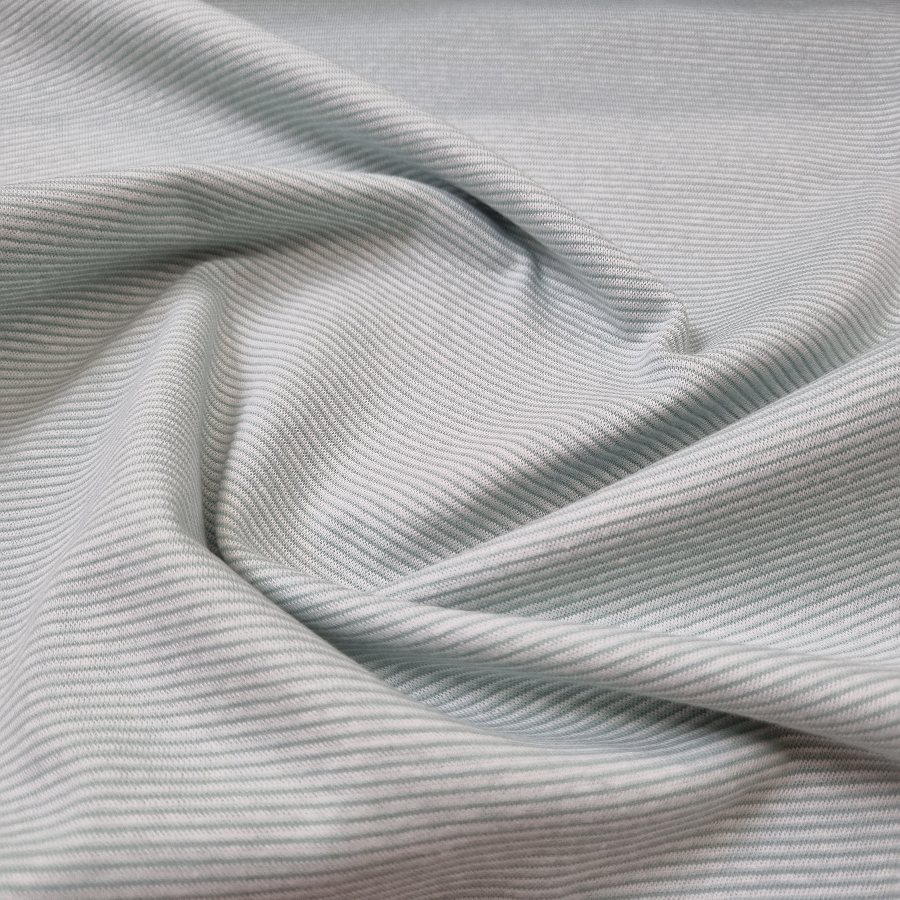 Bündchen Ministreifen verschiedene Farben Jersey Malu Stoffhaus hellsalbei Malu - Stoffhaus