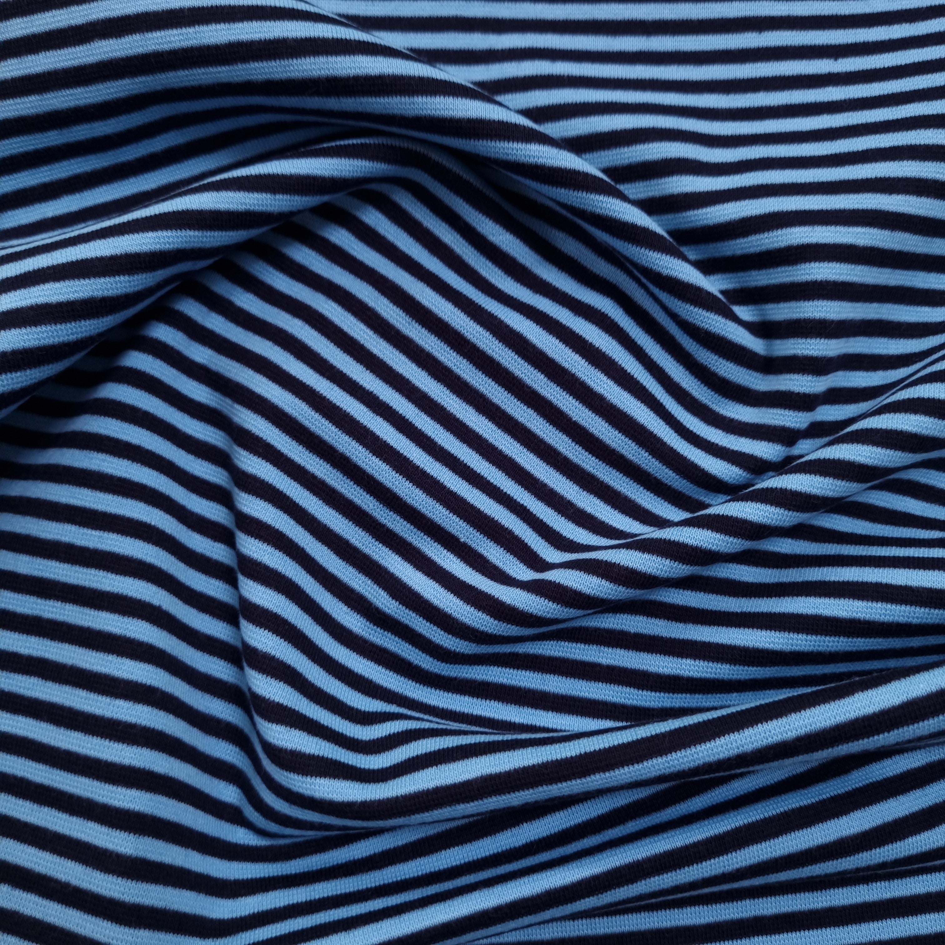 Bündchen schmale Streifen verschiedene Farben Jersey Malu Stoffhaus blau/dunkelblau Malu - Stoffhaus