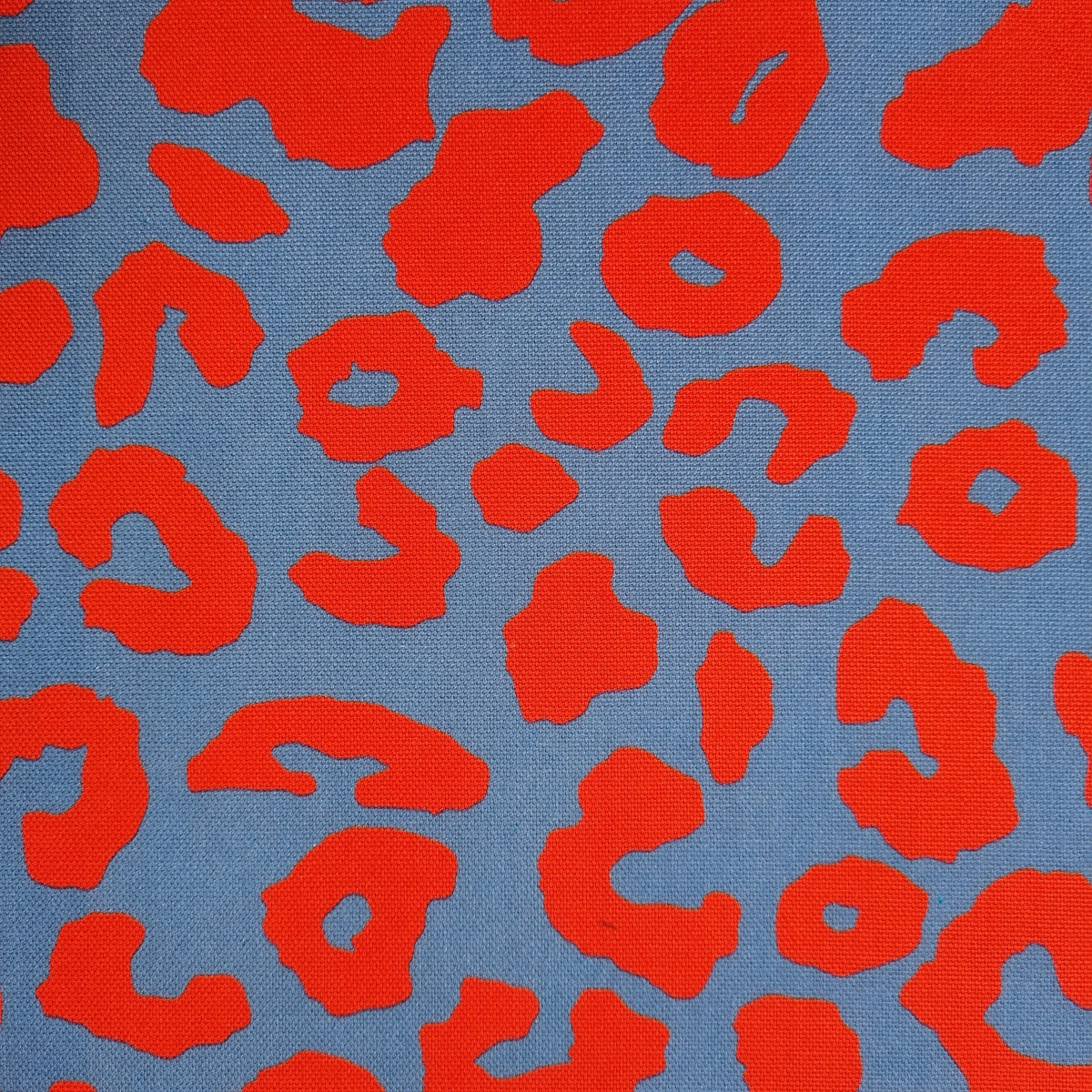 Canvas Leoprint rot/blau Canvas PS Fashionfabrics Malu - Stoffhaus