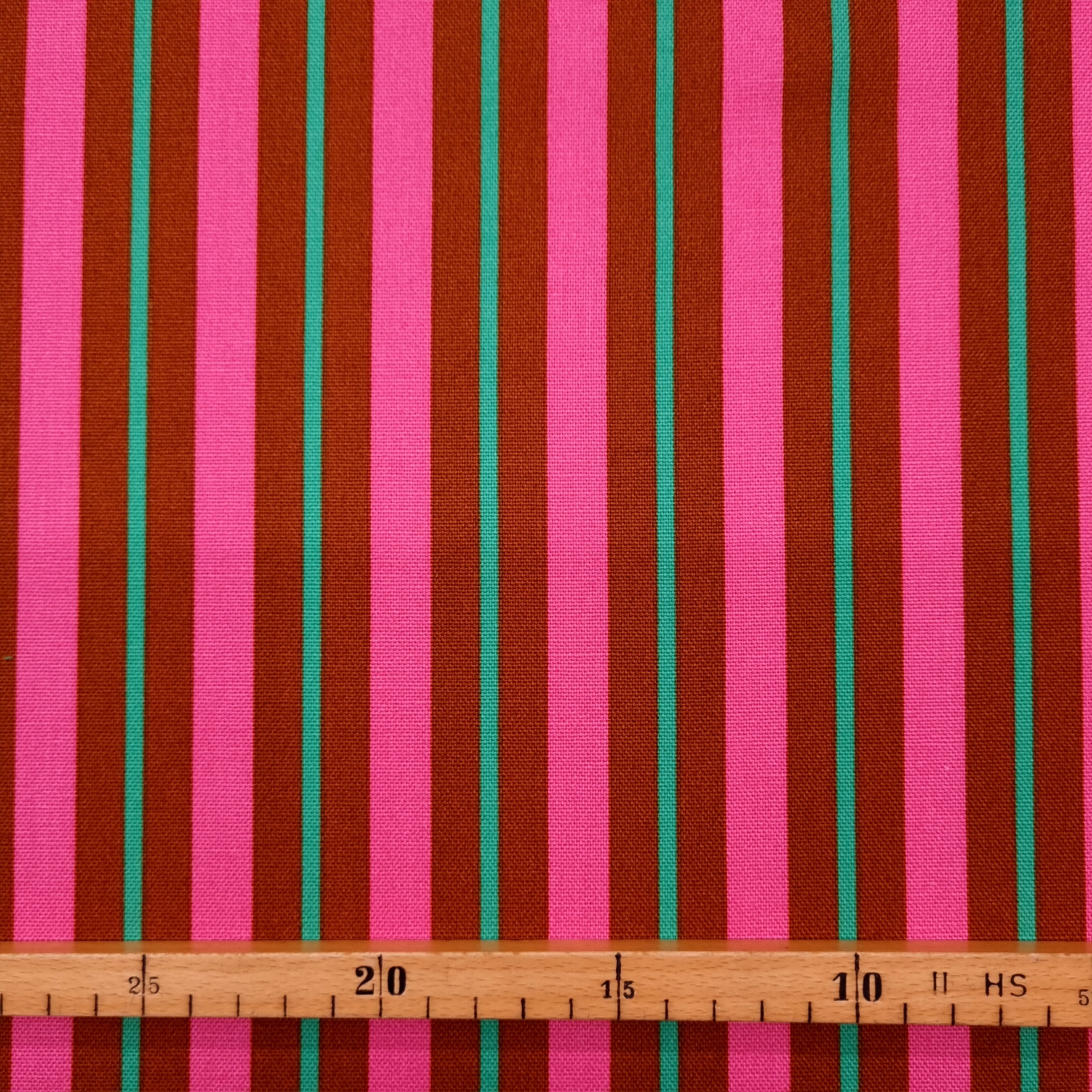 Canvas Streifen pink/caramel Canvas Verhees Malu - Stoffhaus