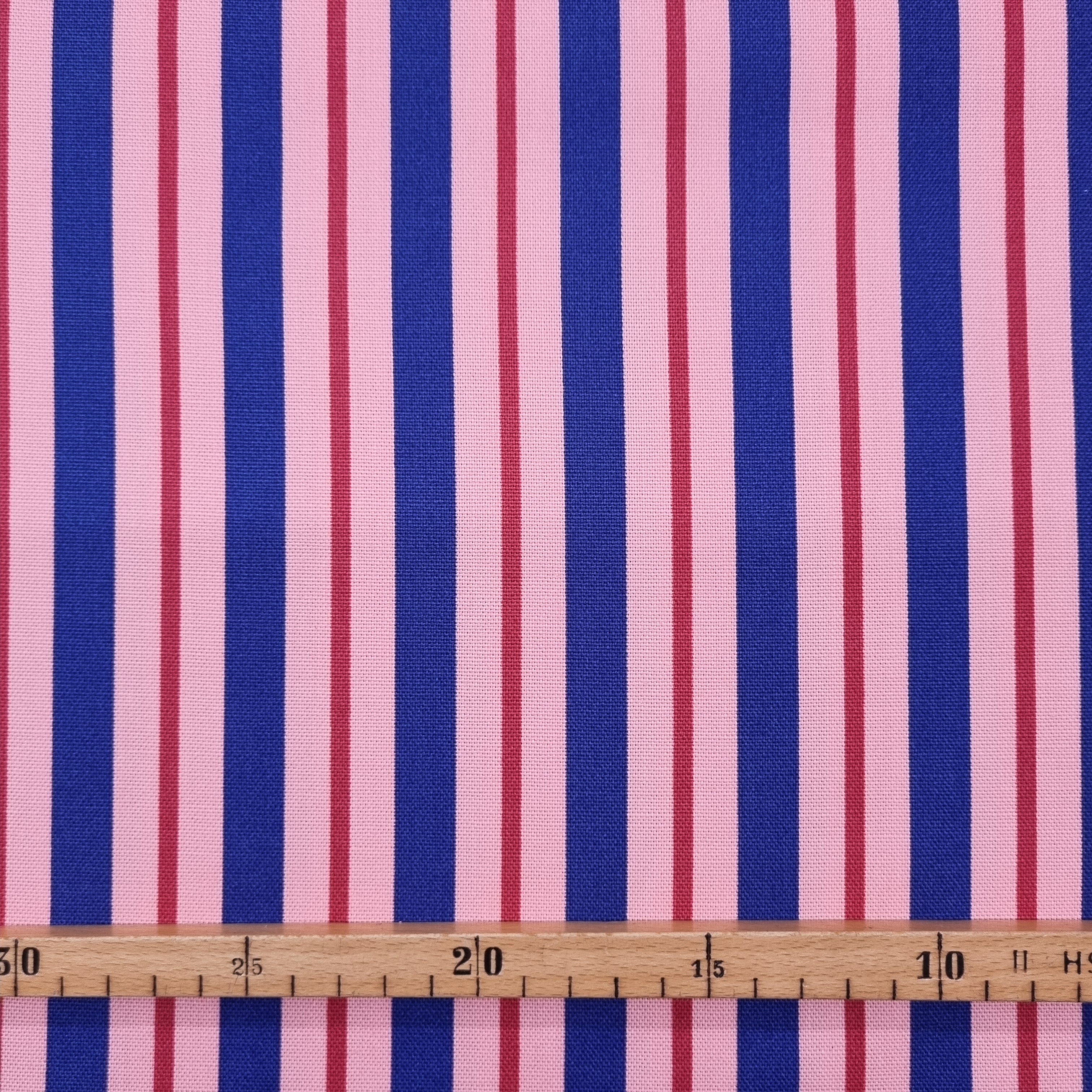 Canvas Streifen rosa/blau Canvas Verhees Malu - Stoffhaus