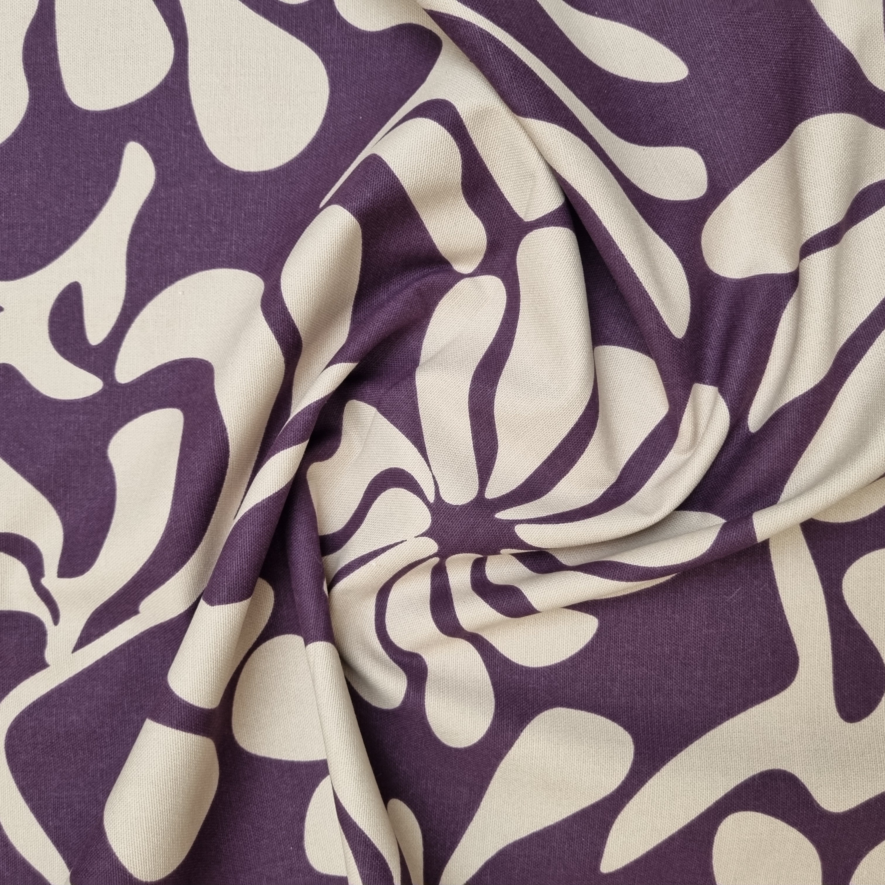 Canvas Vintage Leaves Canvas Malu Stoffhaus lila Malu - Stoffhaus