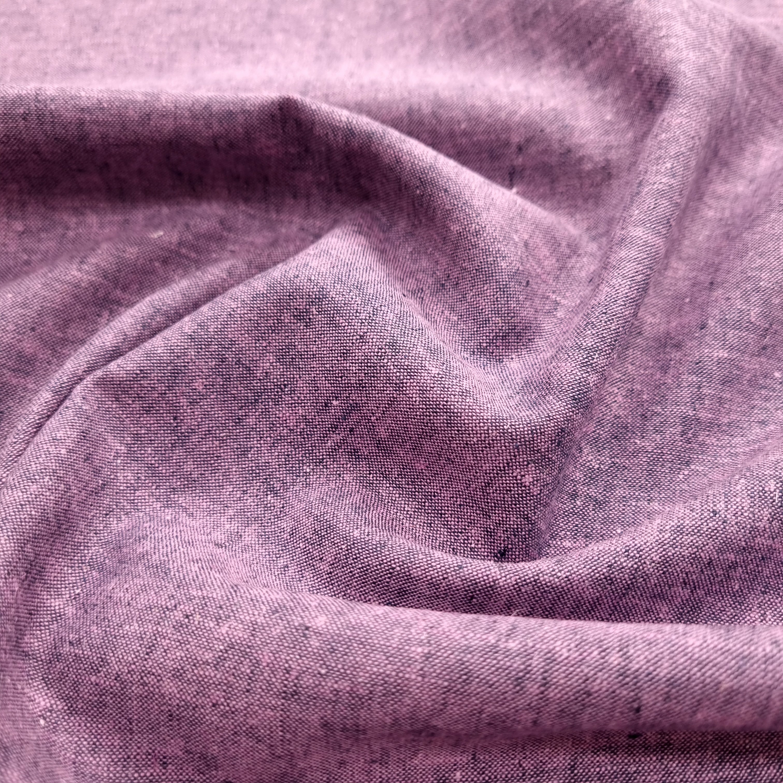 changierende LeinenBaumwollMischung blau/cerise Webstoff, neu Verhees Malu - Stoffhaus