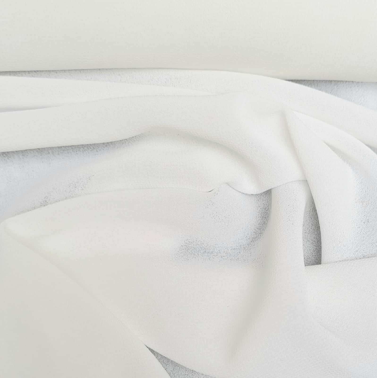 Chiffon uni verschiedene Farben Feines Malu Stoffhaus weiß 5004 Malu - Stoffhaus