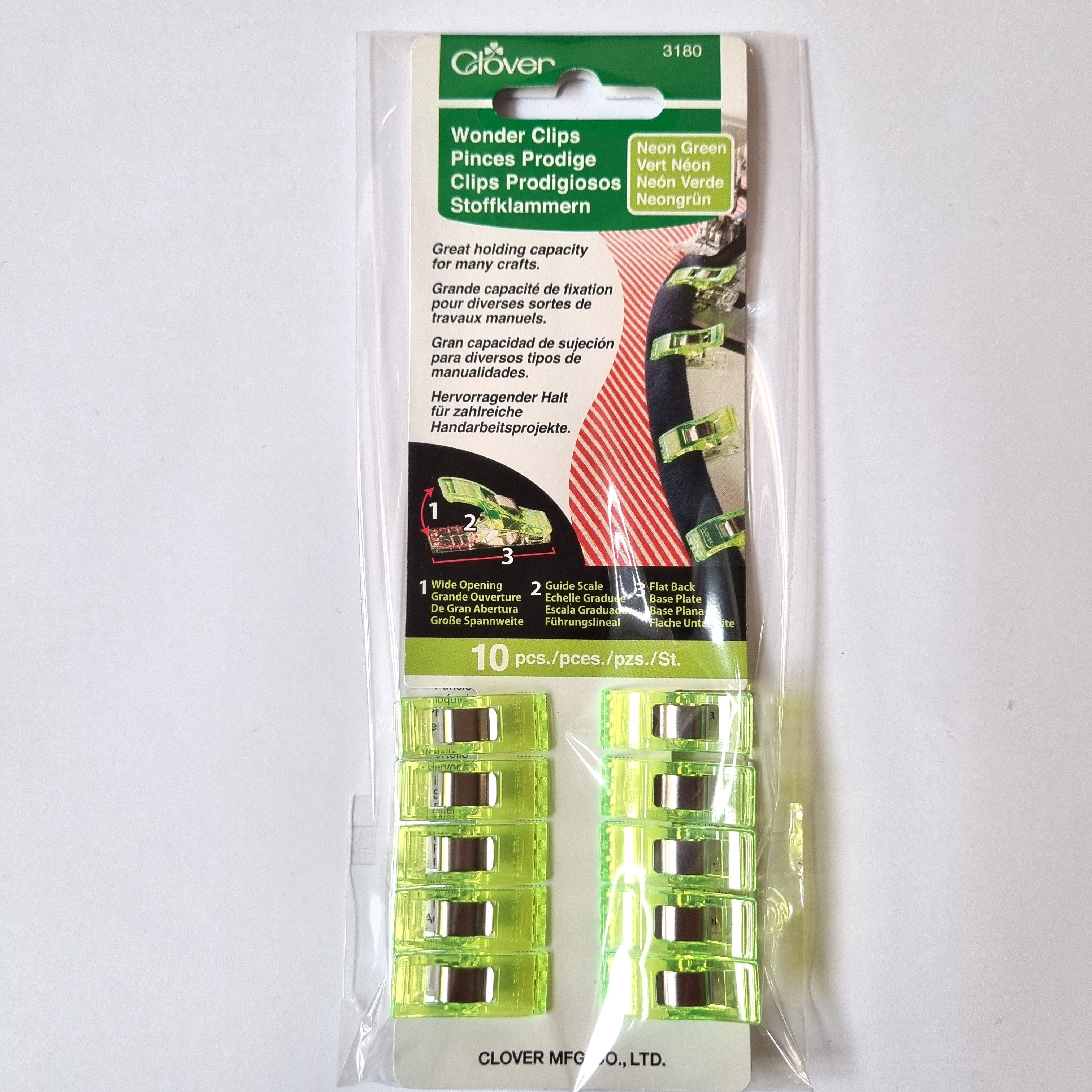 Clover Wonder Clips Kurzware Malu Stoffhaus hellgrün Malu - Stoffhaus