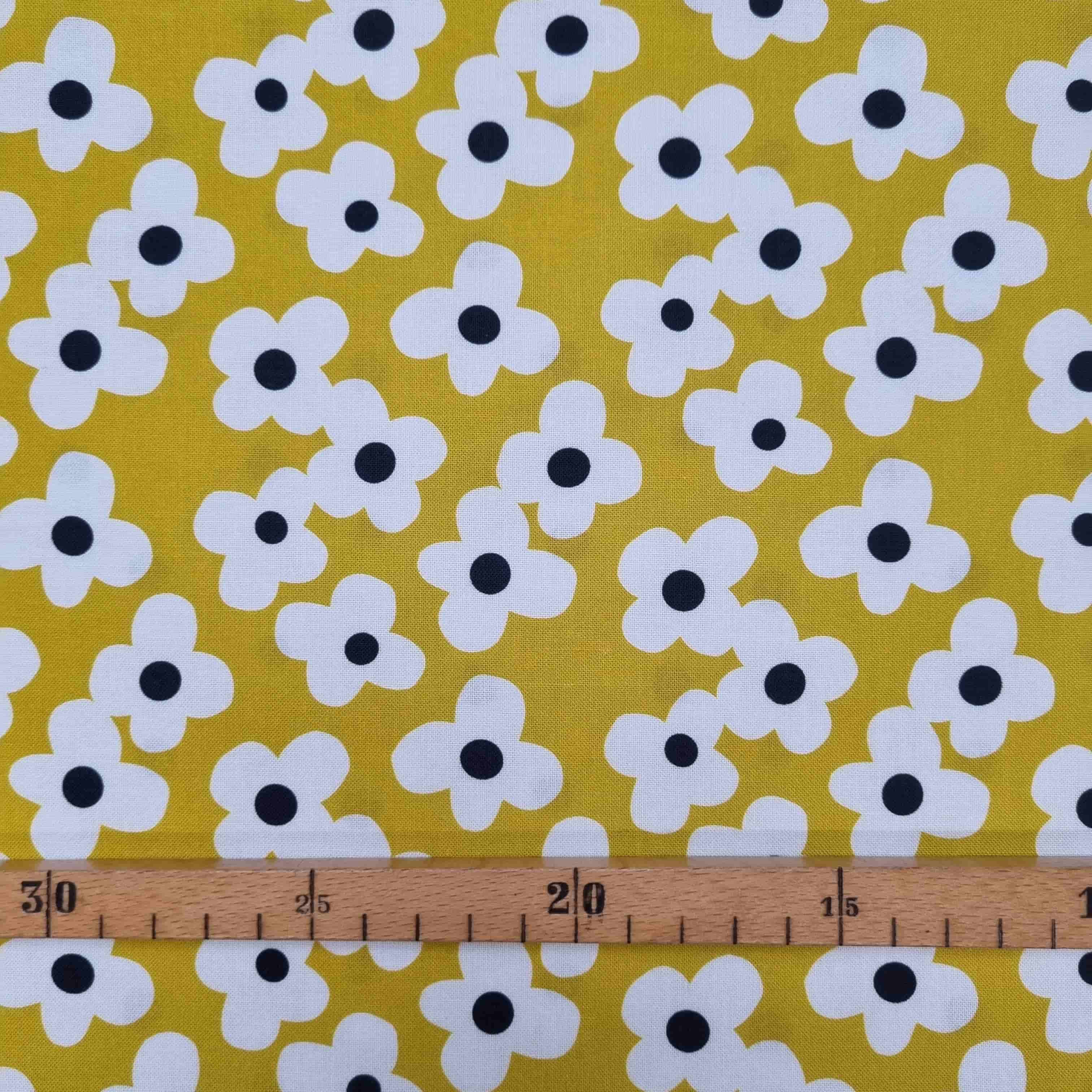Dear Stella Gold Blumen Patchwork Malu Stoffhaus Malu - Stoffhaus
