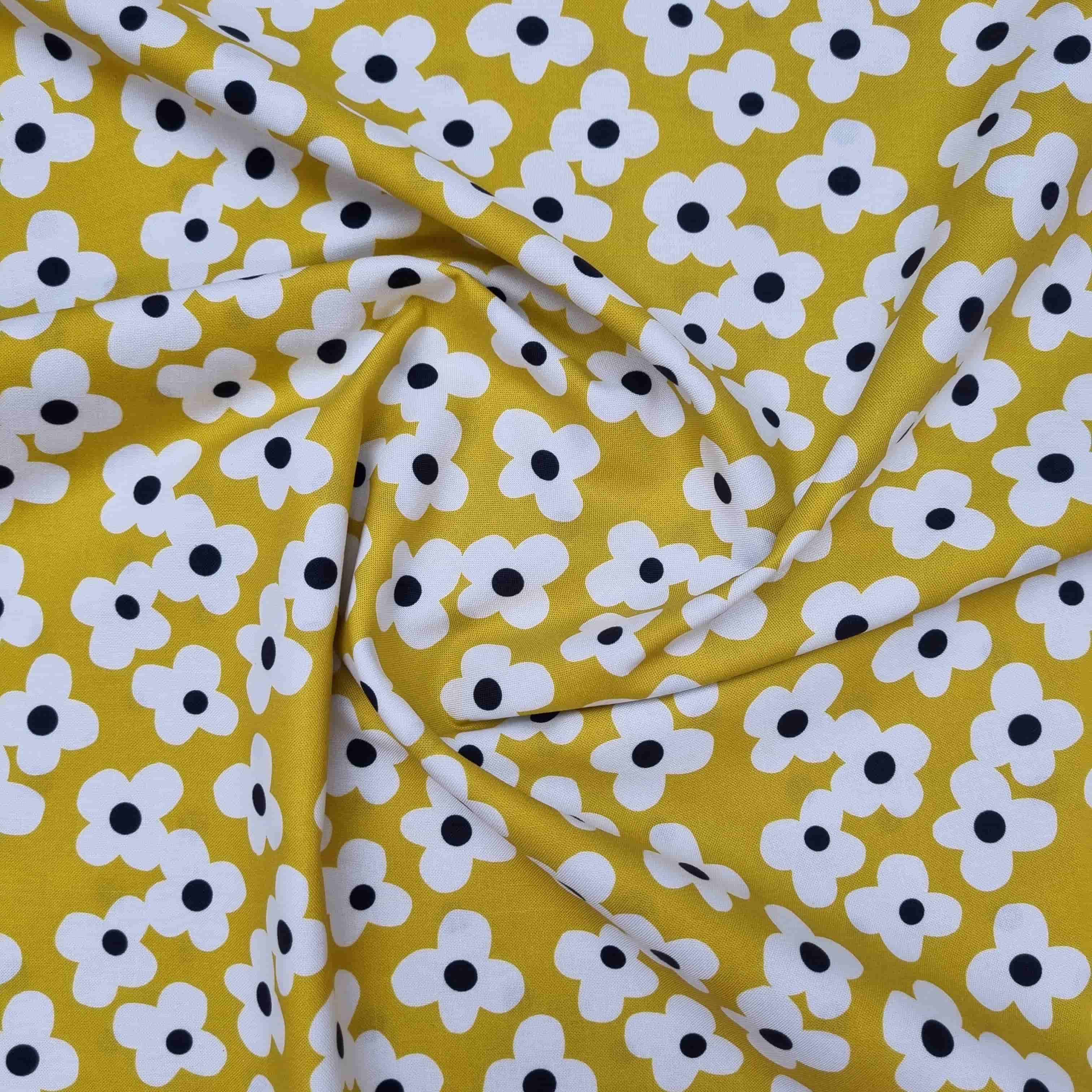 Dear Stella Gold Blumen Patchwork Malu Stoffhaus Malu - Stoffhaus