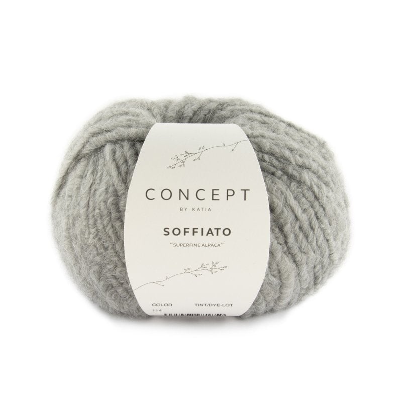 dicke Alpaka Wolle Wolle Katia hellgrau 114 Malu - Stoffhaus