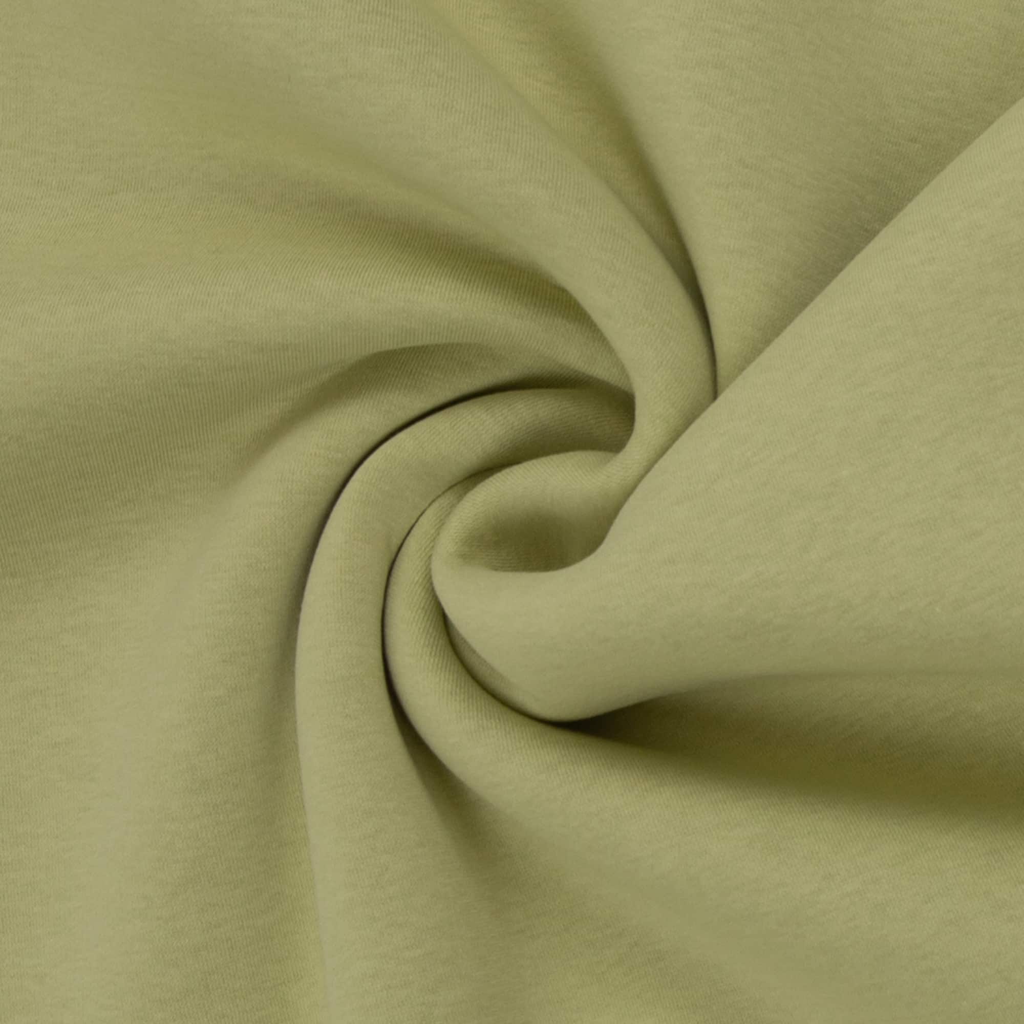 dicker Kuschelsweat Sweat, neu Malu Stoffhaus - Nähschule - Atelier schilfgrün 763 Malu - Stoffhaus