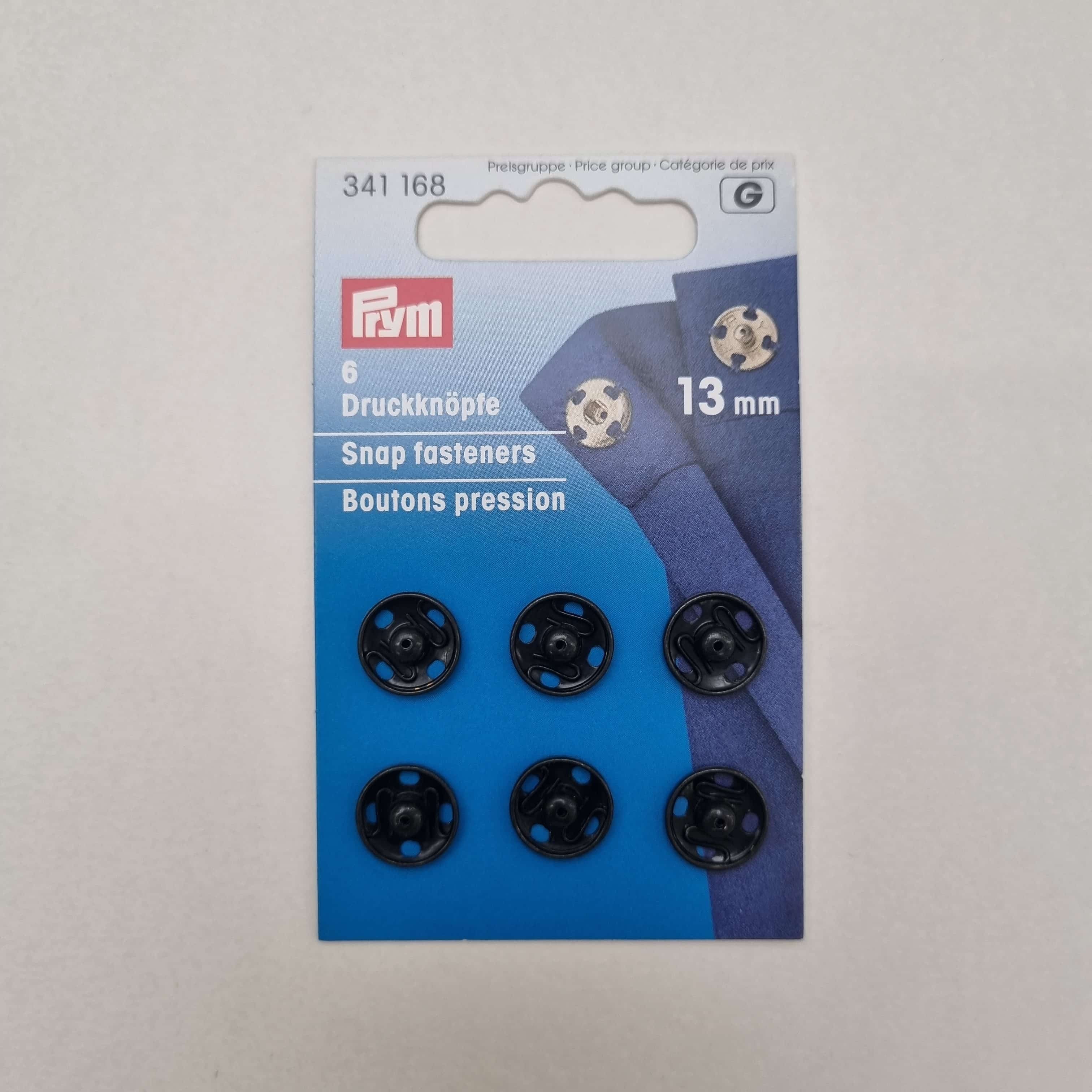 Druckknöpfe schwarz zum Annähen verschiedene Größen Kurzware neu Prym 13mm Malu - Stoffhaus