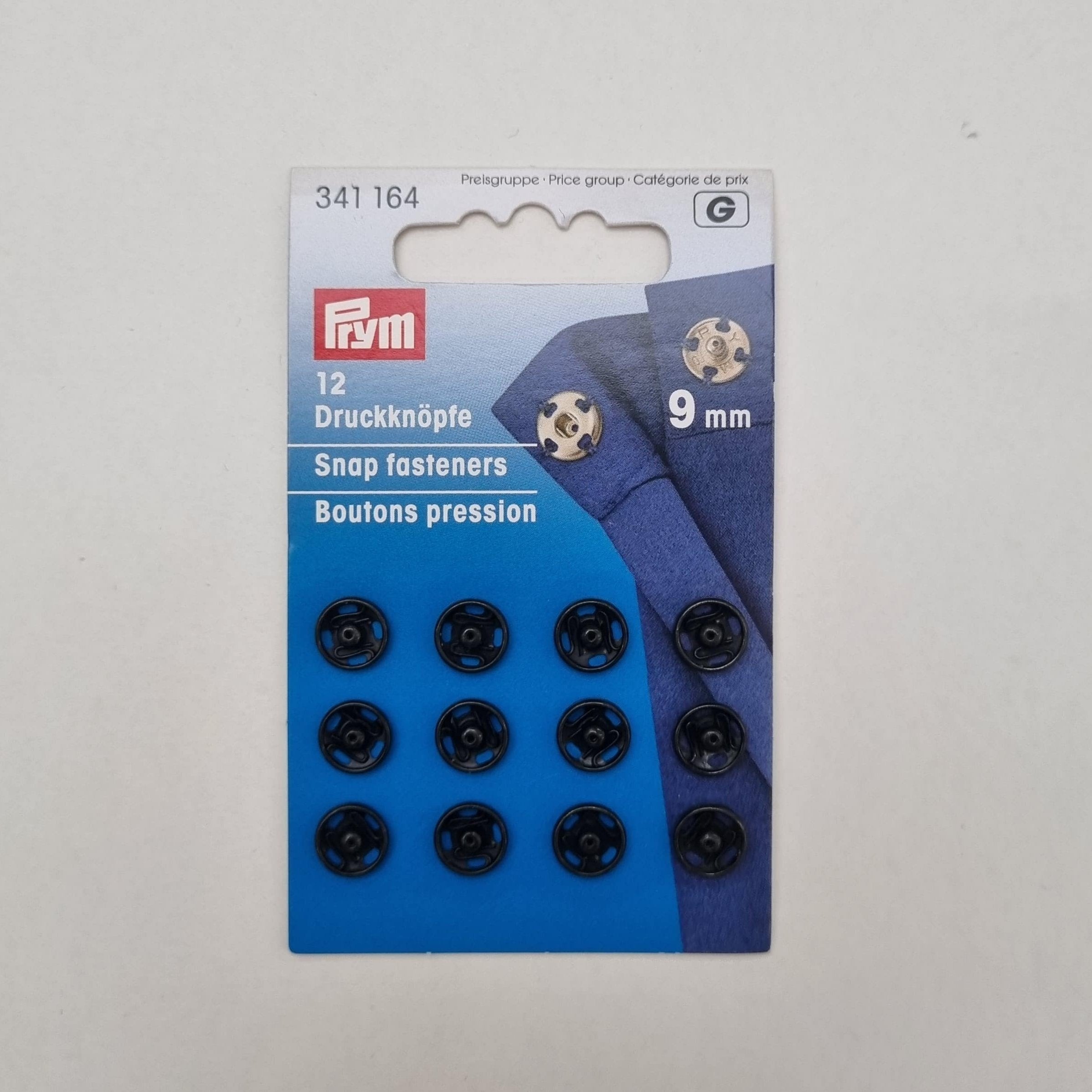 Druckknöpfe schwarz zum Annähen verschiedene Größen Kurzware neu Prym 9mm Malu - Stoffhaus