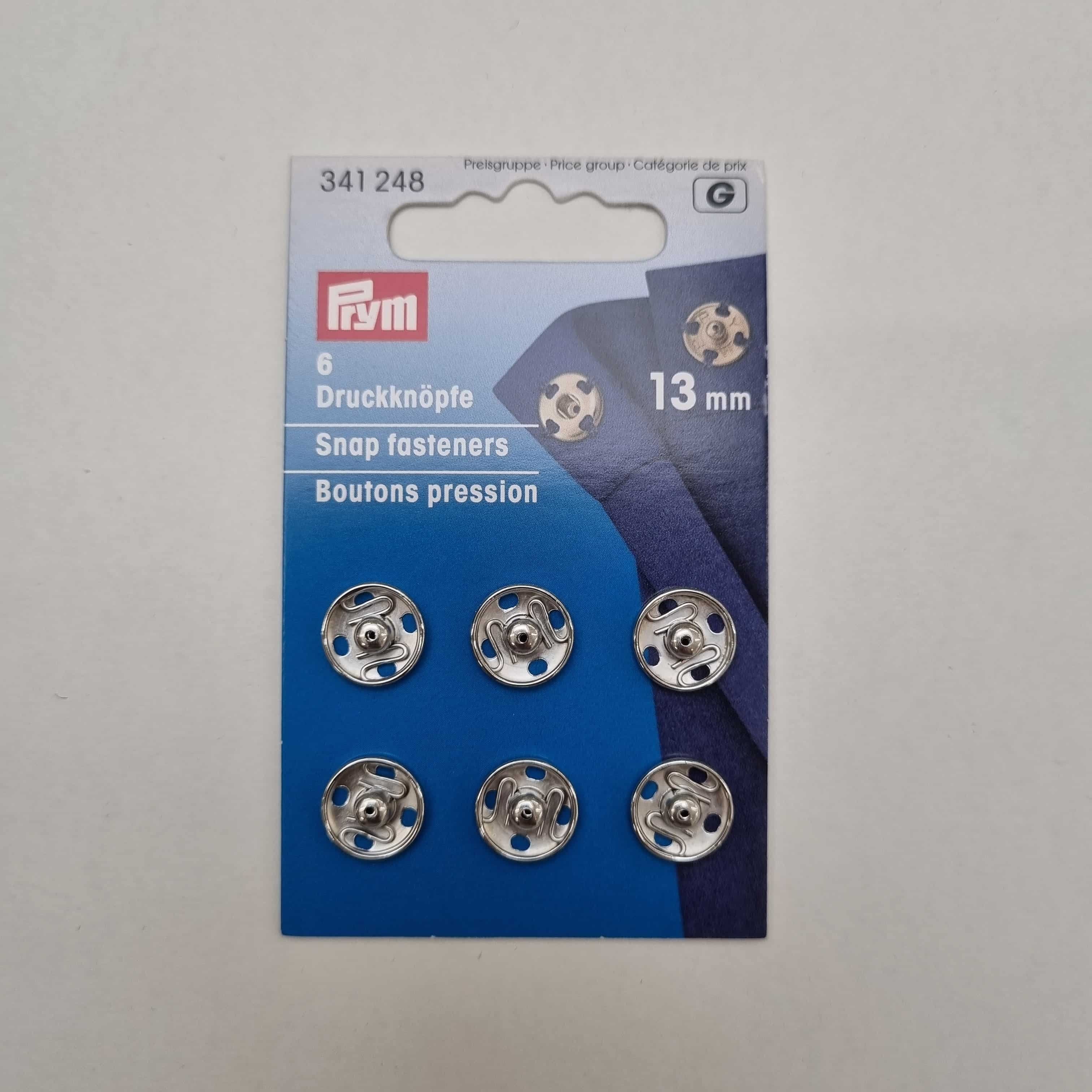 Druckknöpfe silber zum Annähen verschiedene Größen Kurzware neu Prym 13mm Malu - Stoffhaus
