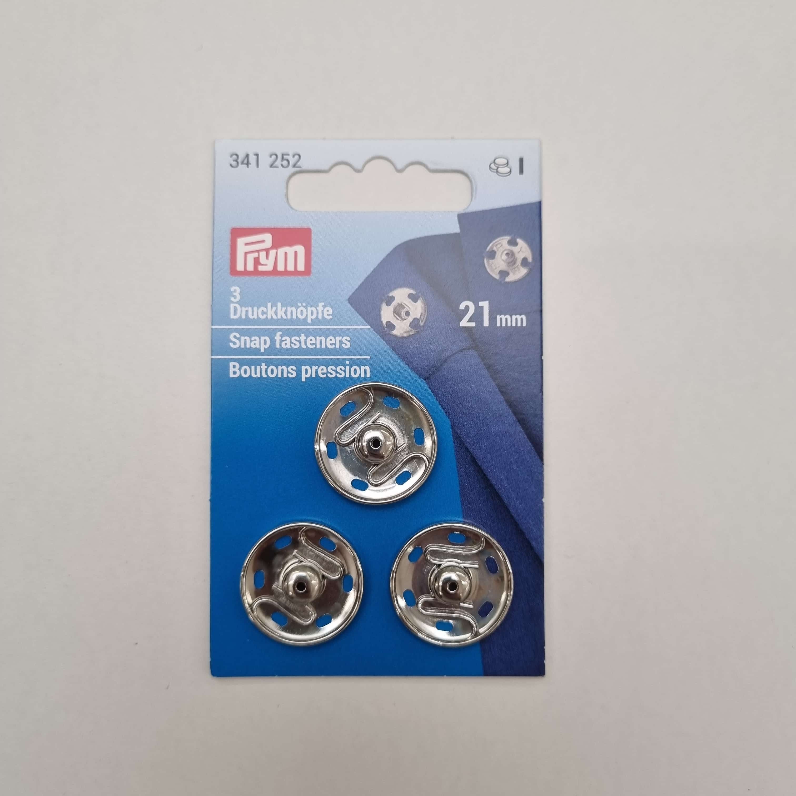 Druckknöpfe silber zum Annähen verschiedene Größen Kurzware neu Prym 21mm Malu - Stoffhaus