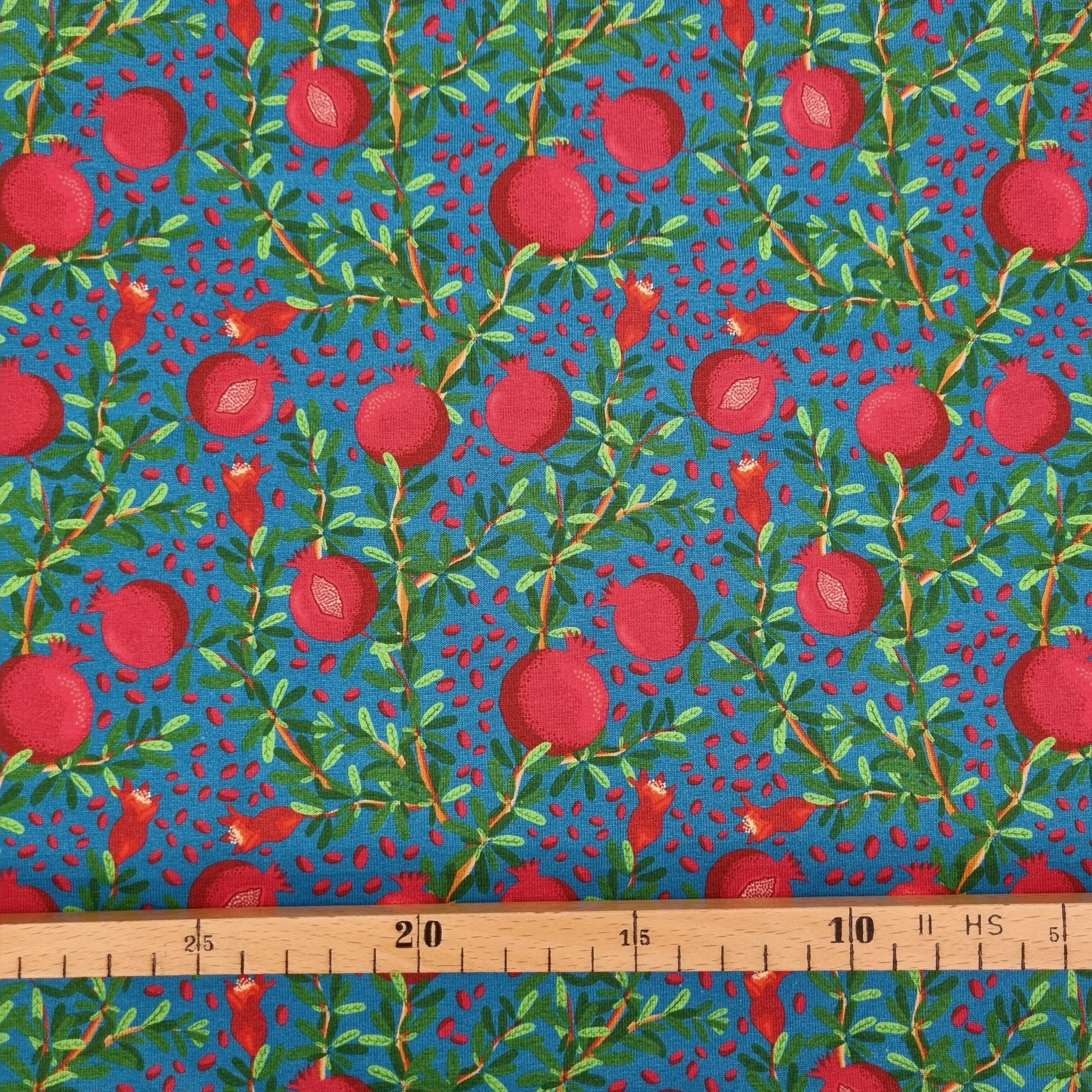 Eigenproduktion Granatapfel Biobaumwolljersey Eigenproduktion, neu Malu Stoffhaus - Nähschule - Atelier Malu - Stoffhaus