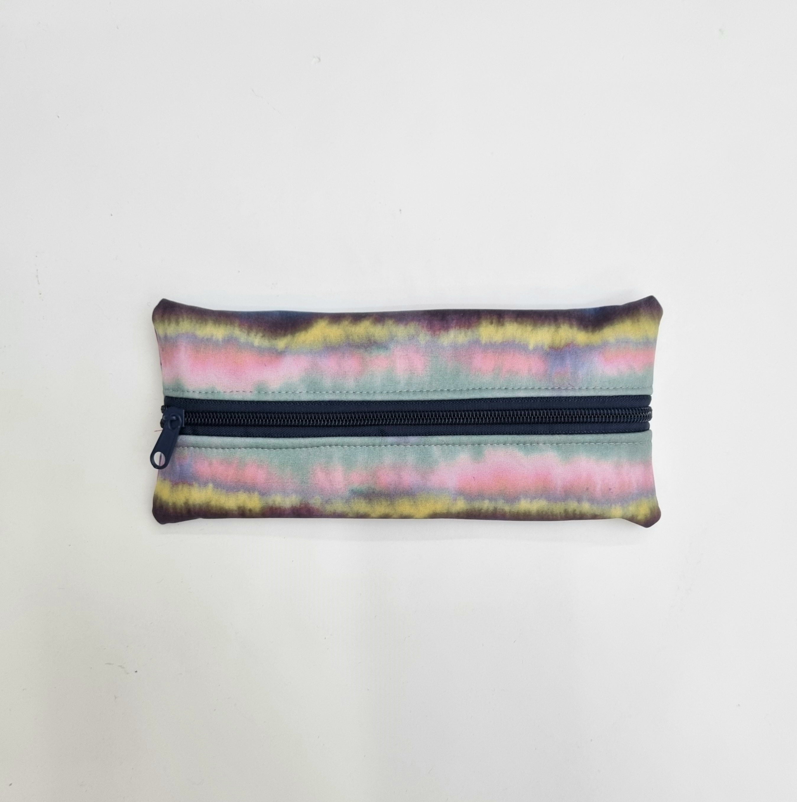 EinfachesTäschchen aus Softshell Aquarell cyclam Malu Stoffhaus - Nähschule - Atelier Malu - Stoffhaus