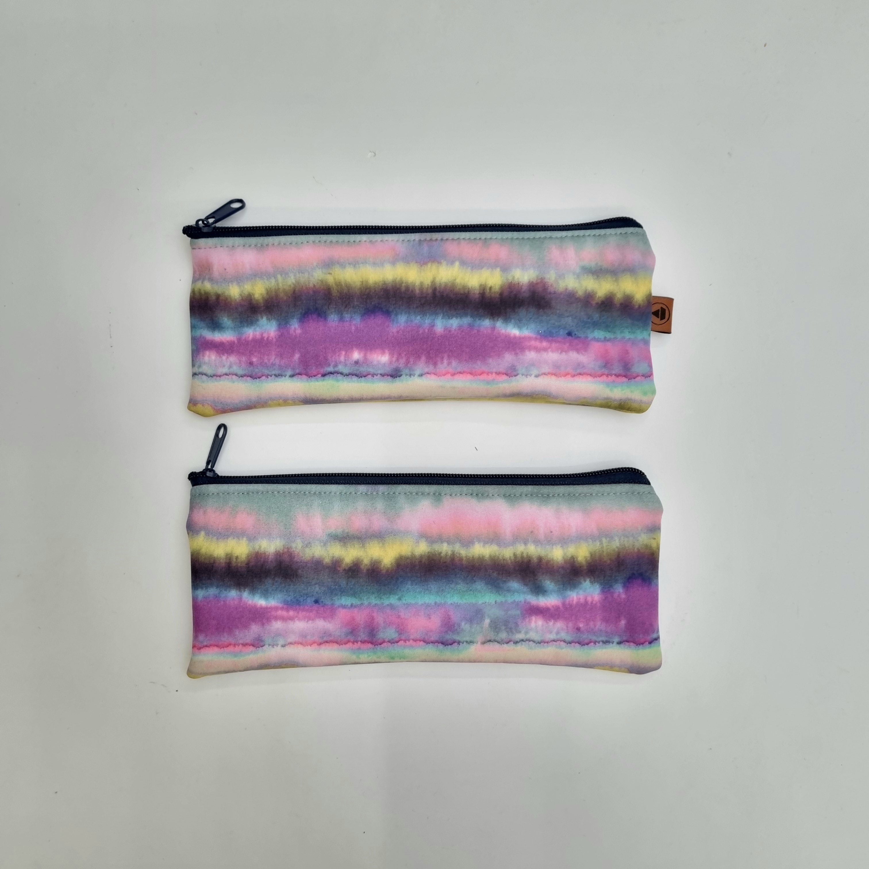 EinfachesTäschchen aus Softshell Aquarell cyclam Malu Stoffhaus - Nähschule - Atelier Malu - Stoffhaus