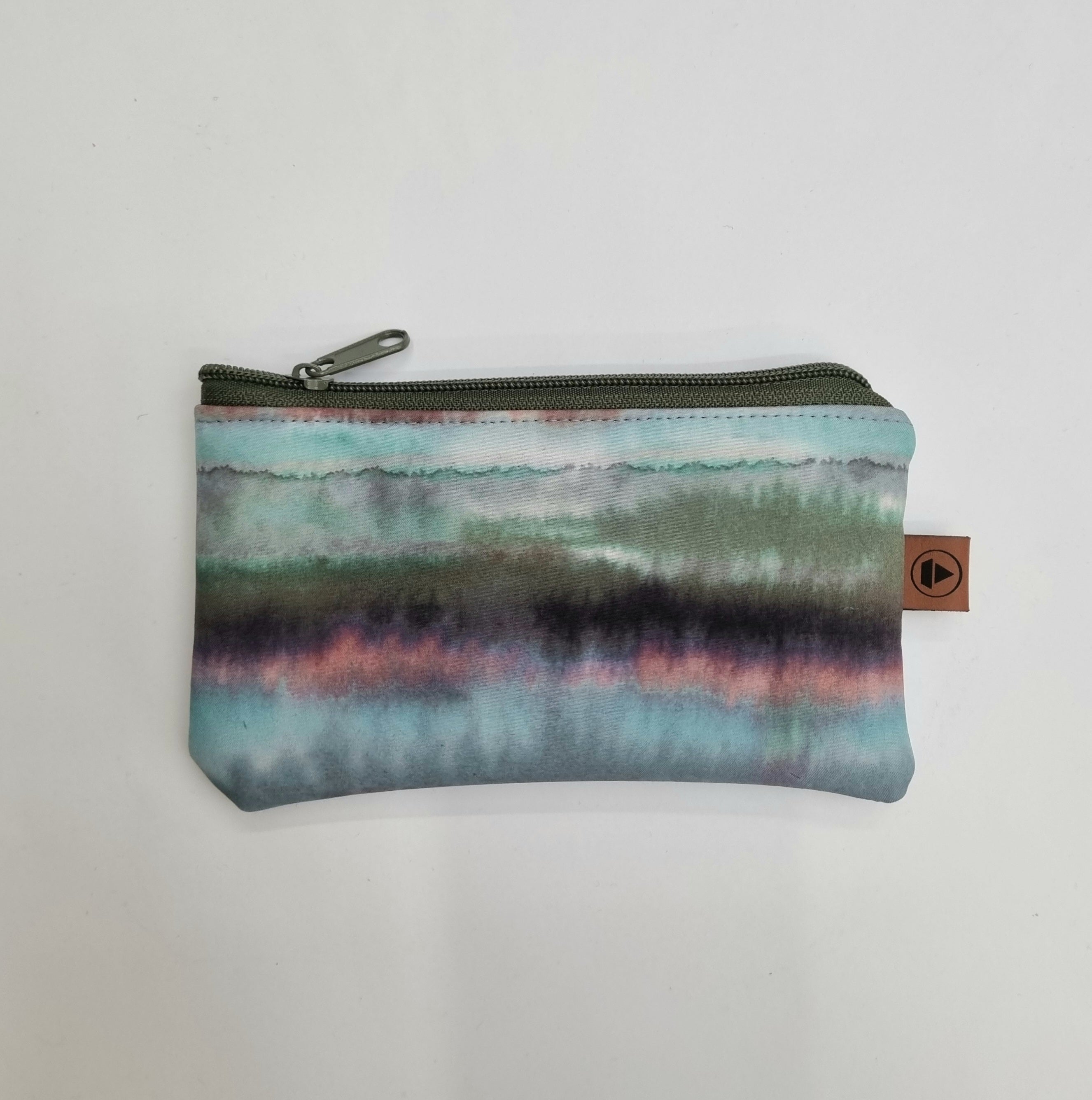 EinfachesTäschchen aus Softshell Aquarell grün Malu Stoffhaus - Nähschule - Atelier Malu - Stoffhaus