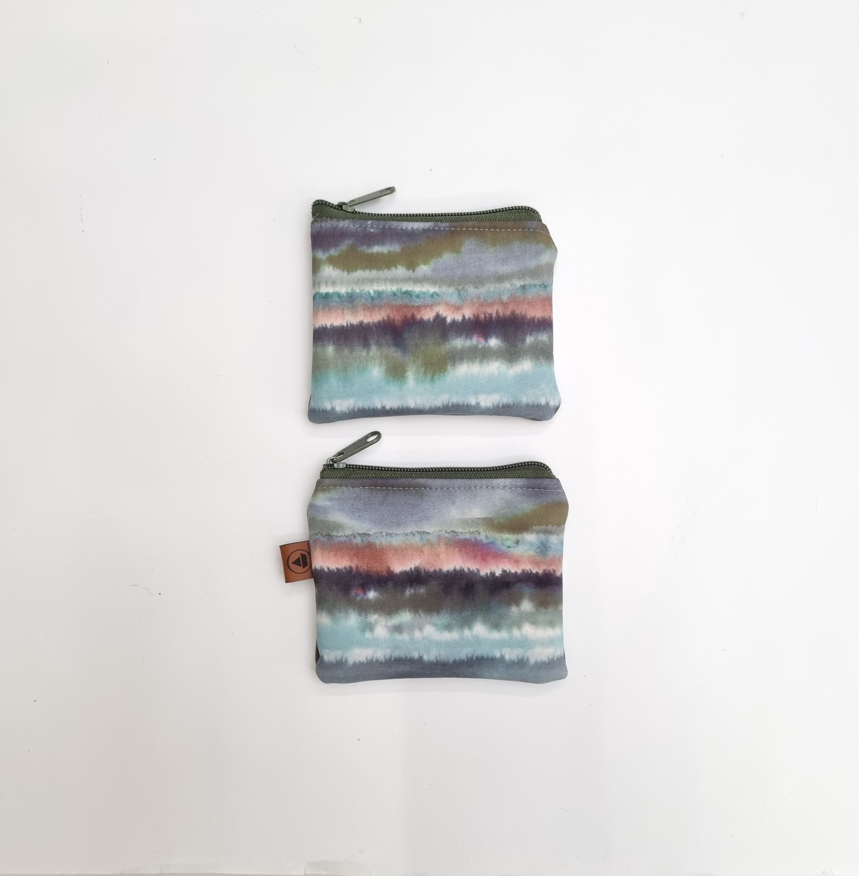 EinfachesTäschchen aus Softshell Aquarell grün Malu Stoffhaus - Nähschule - Atelier Malu - Stoffhaus