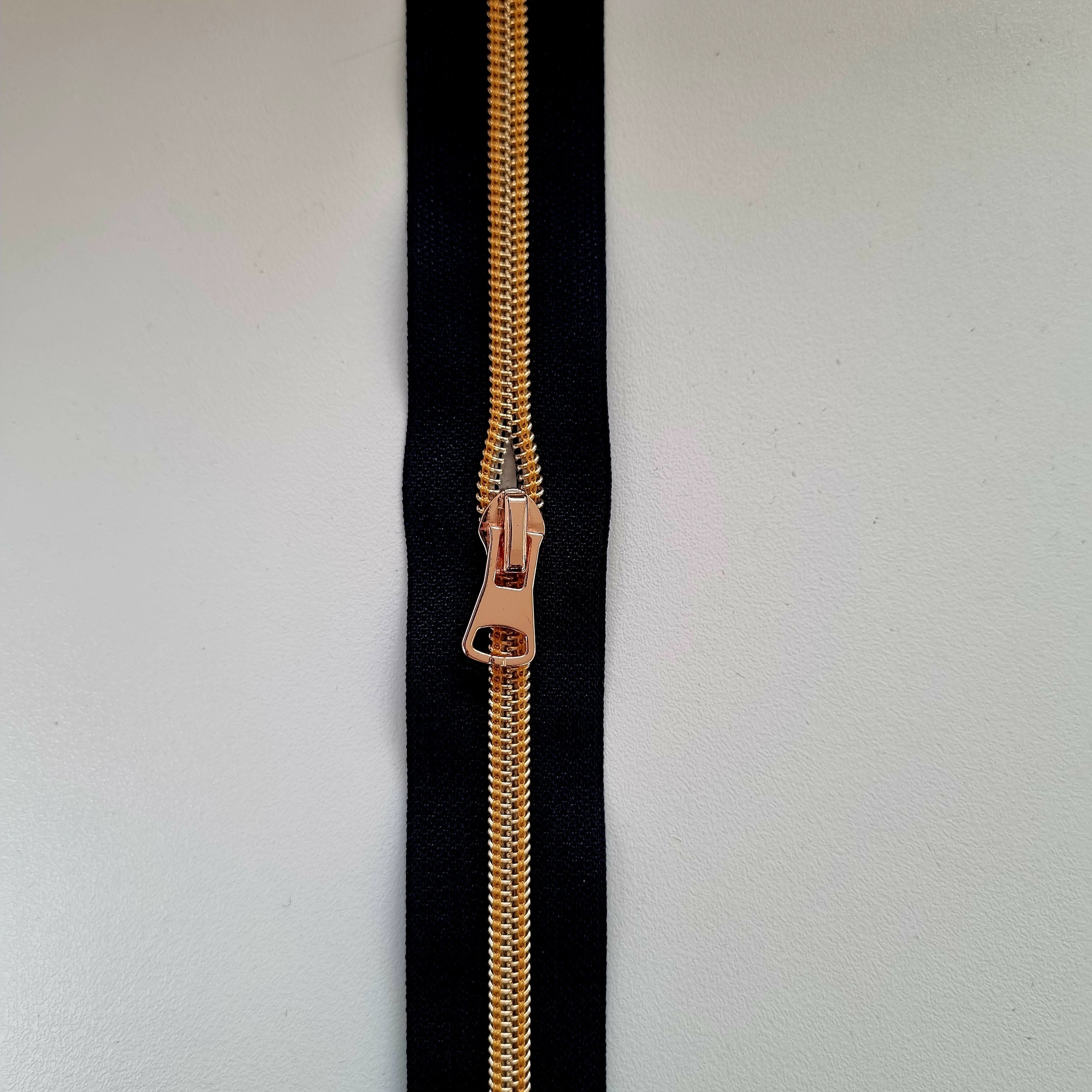 Endlosreißverschluß schwarz div. Farben Endlosreißverschluß Veno roségold Malu - Stoffhaus