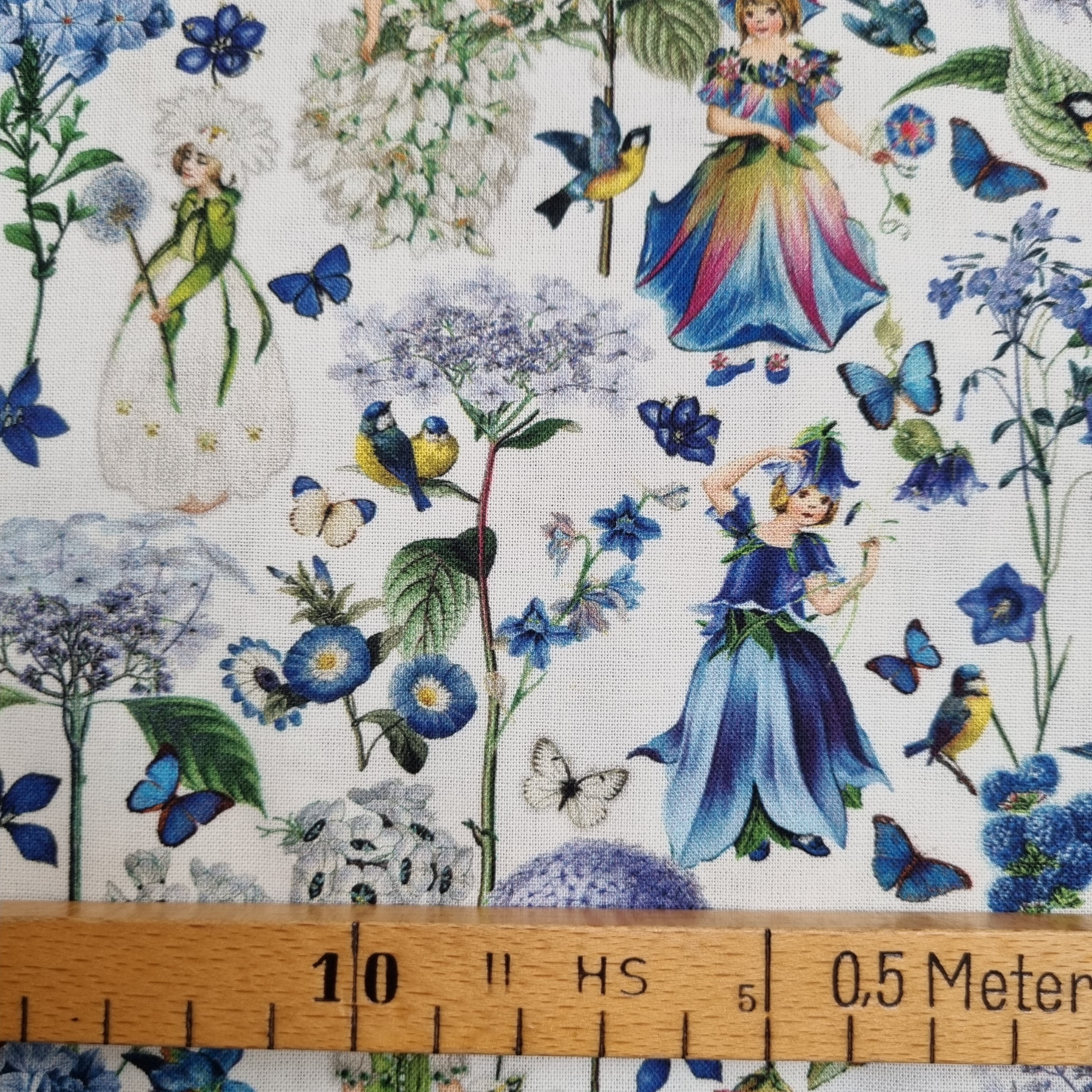 Feen blau Canterbury Westfalenstoffe Webstoff Malu Stoffhaus Malu - Stoffhaus