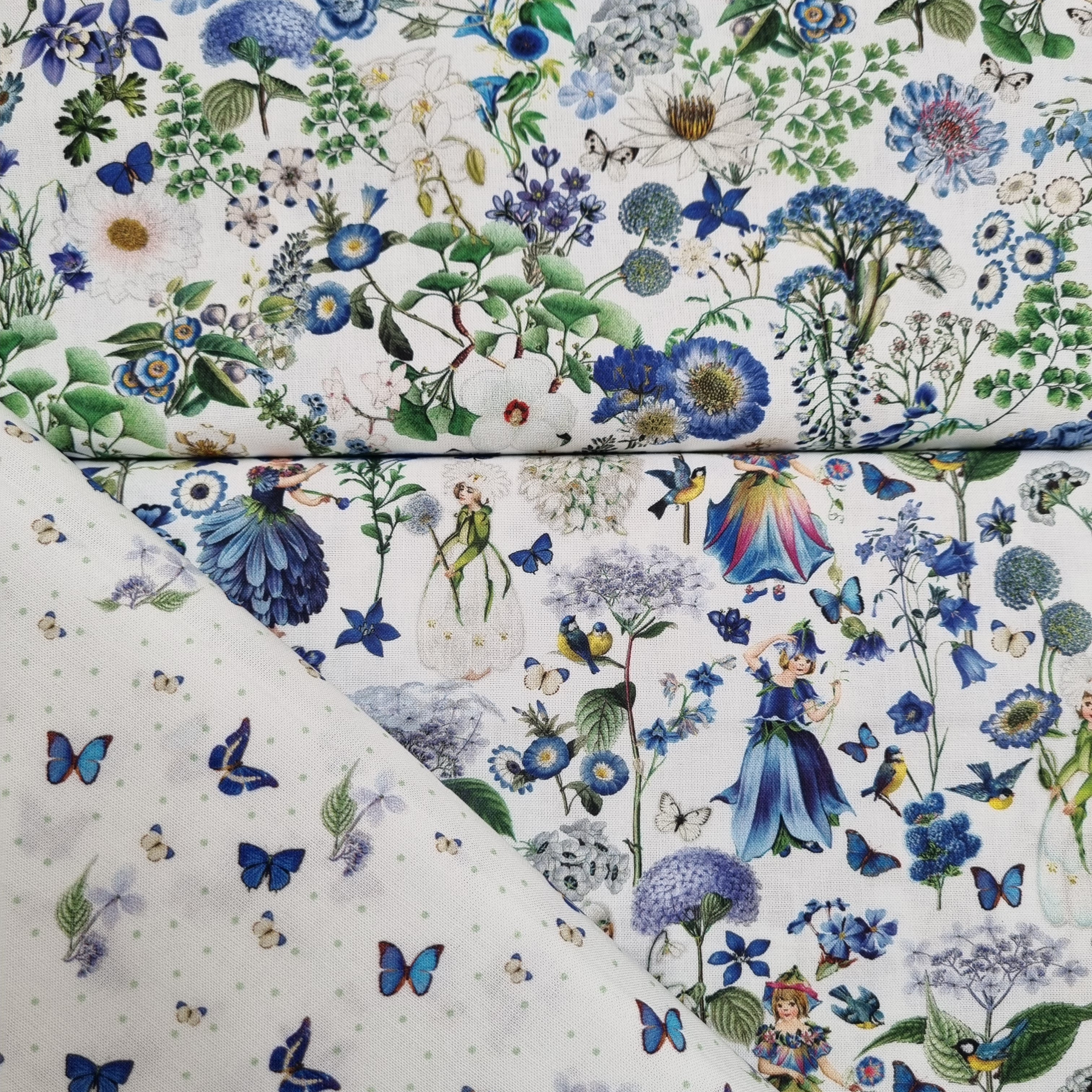 Feen blau Canterbury Westfalenstoffe Webstoff Malu Stoffhaus Malu - Stoffhaus