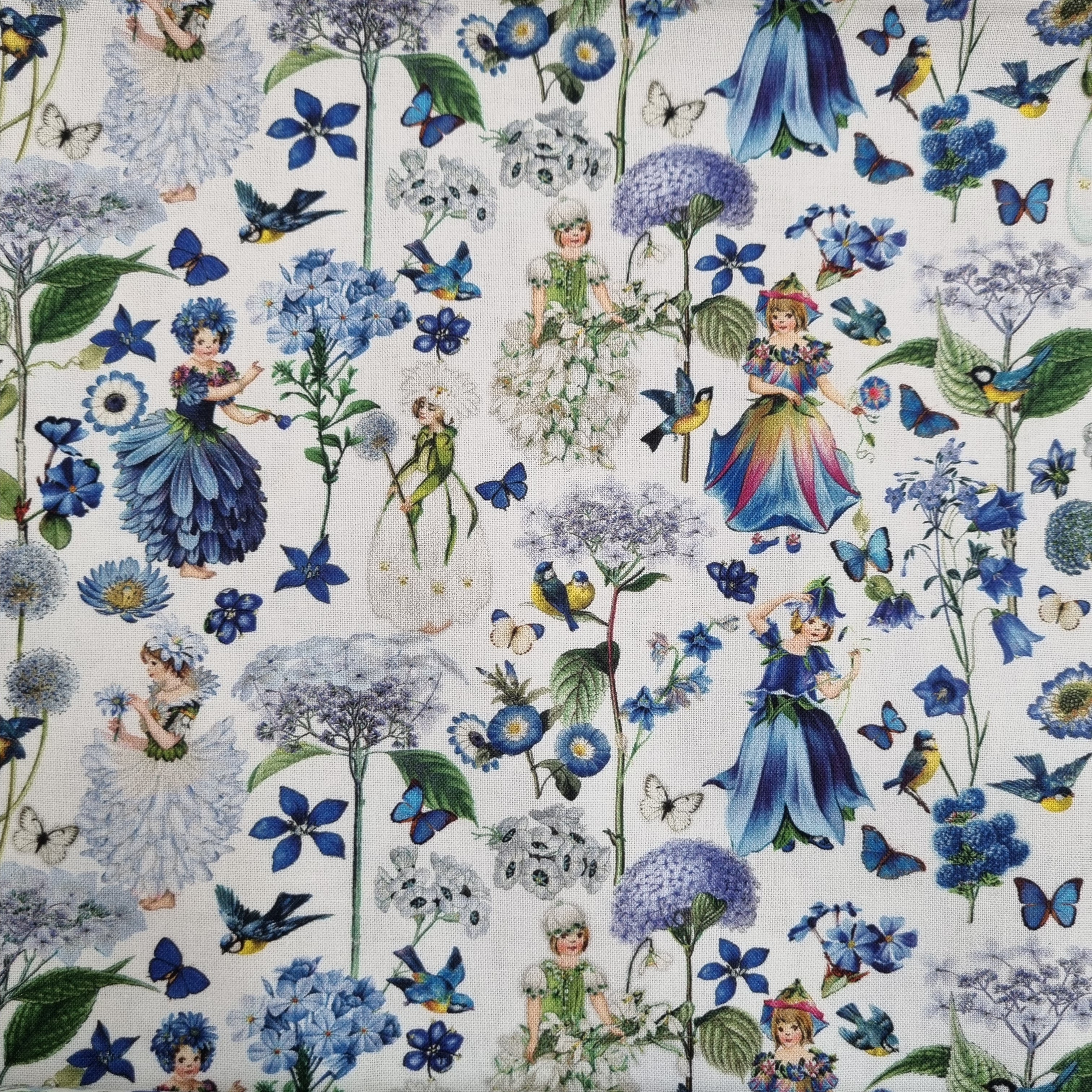 Feen blau Canterbury Westfalenstoffe Webstoff Malu Stoffhaus Malu - Stoffhaus