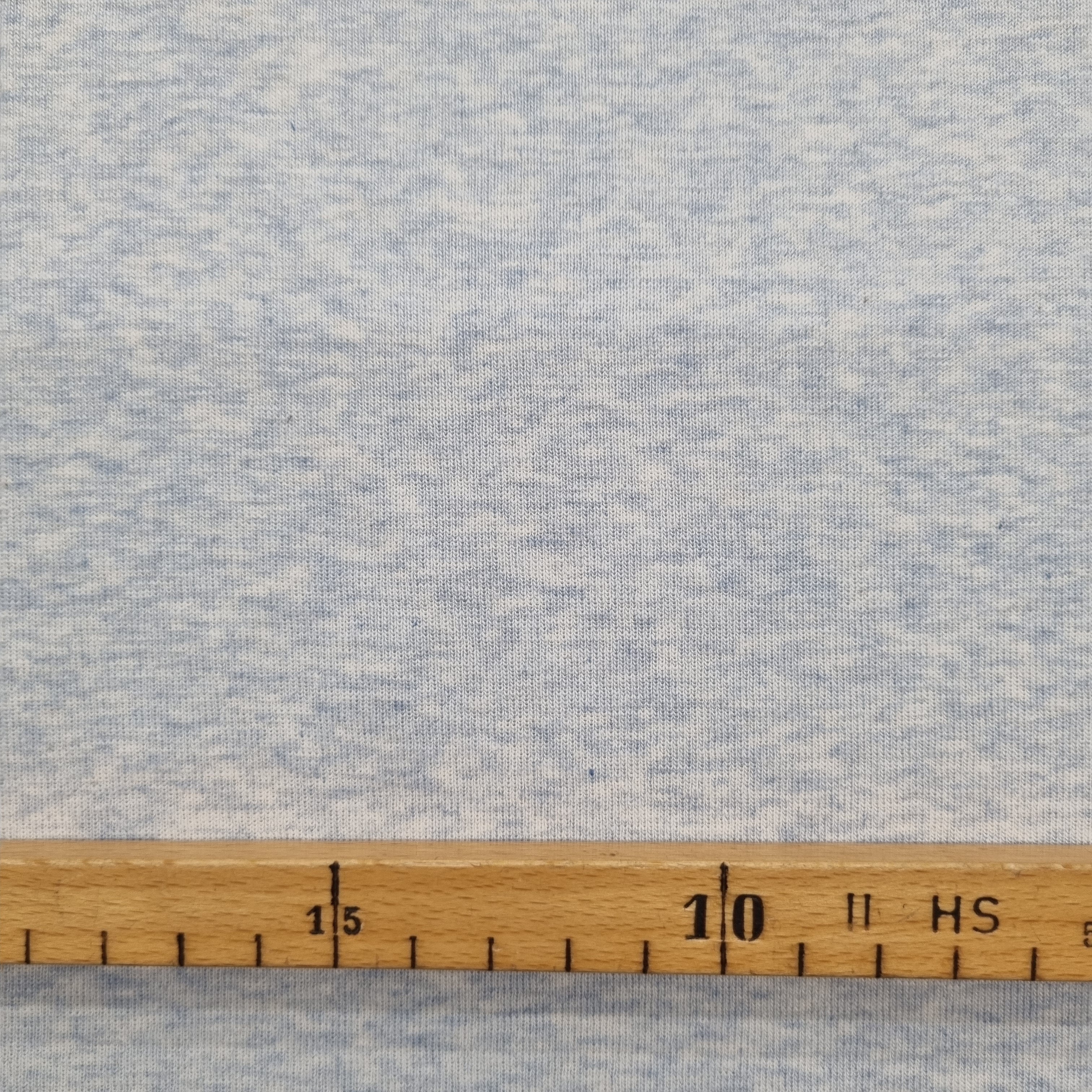 Feinrippjersey uni melange hellblau Webstoff Westfalenstoffe Malu - Stoffhaus